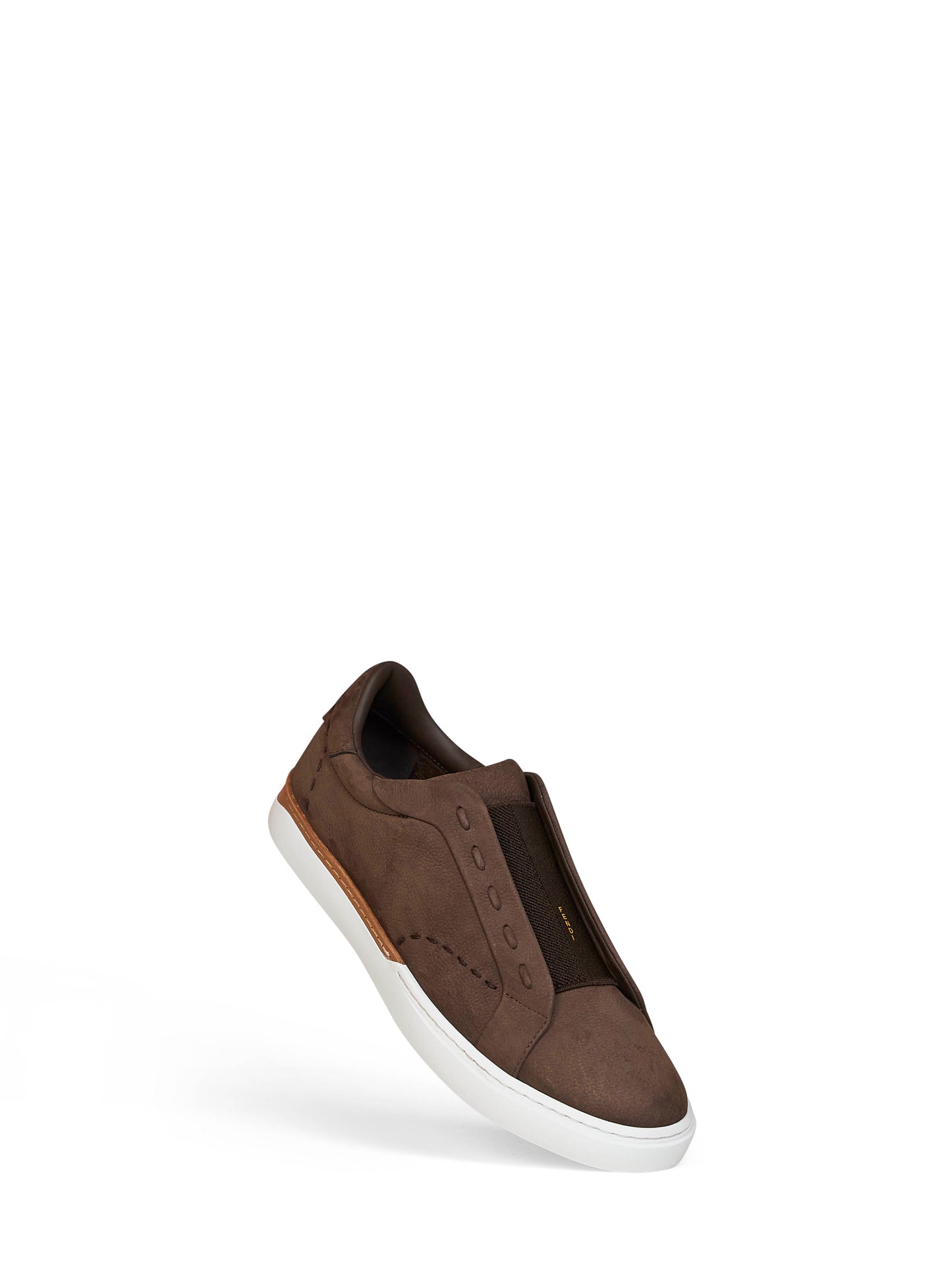 Fendi Men Brown Nubuck Fendi City Low-Top Sneakers FENDI