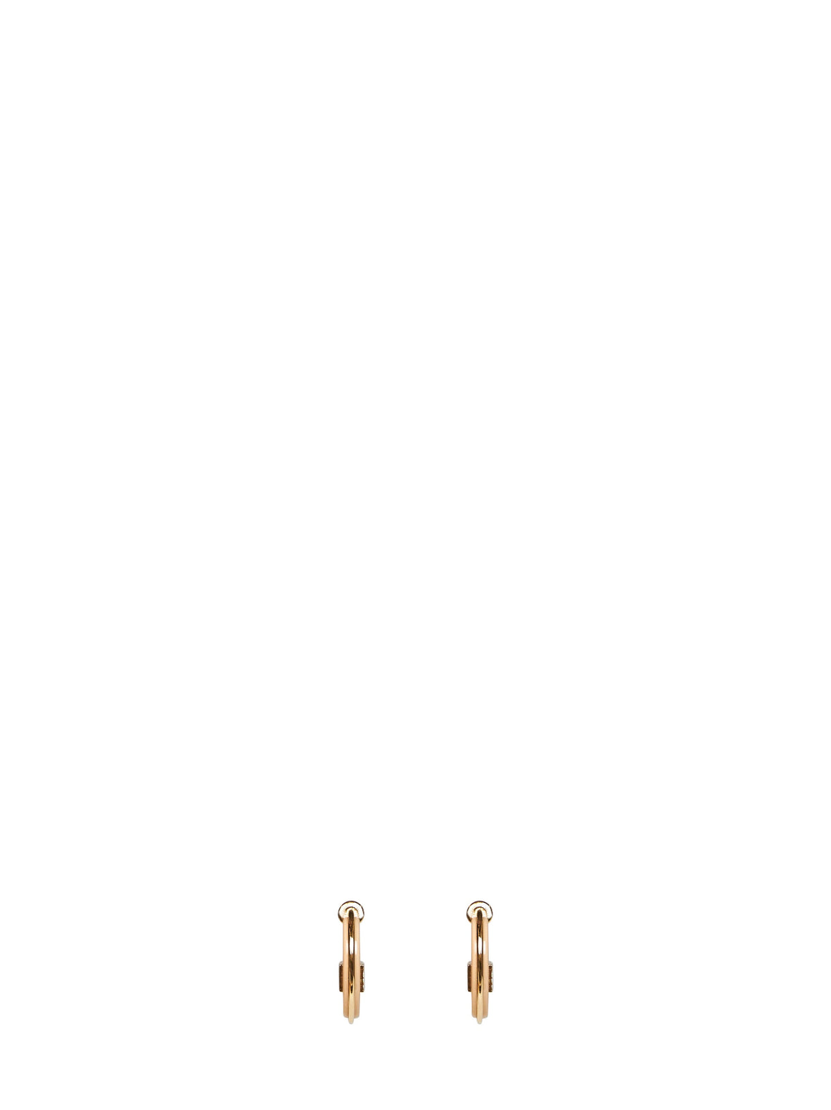 Fendi Women Camel Resin Fendi Forever Oval Hoop Earrings FENDI