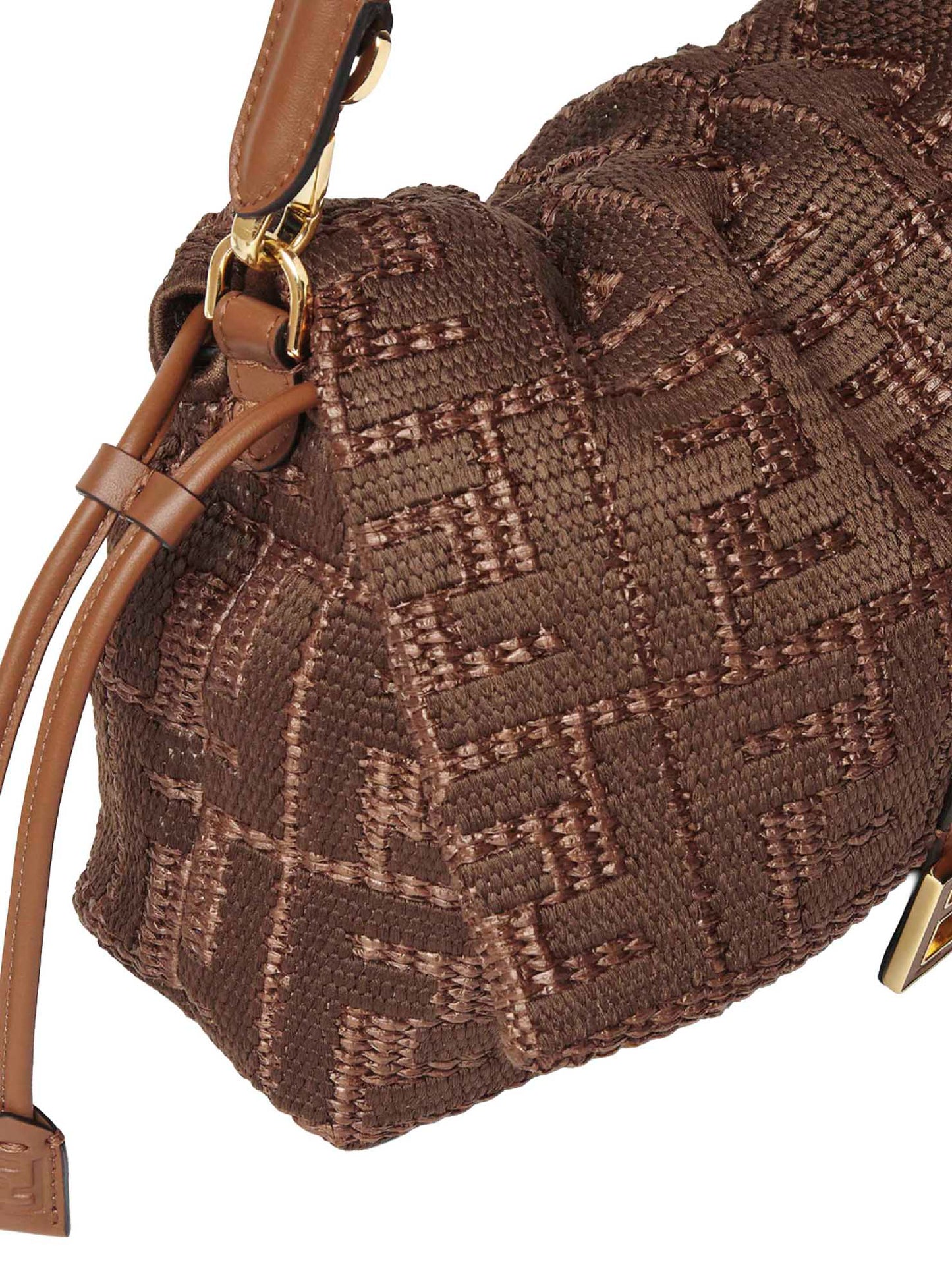 Fendi Women Sellier Brown Medium Baguette Mamma Bag FENDI