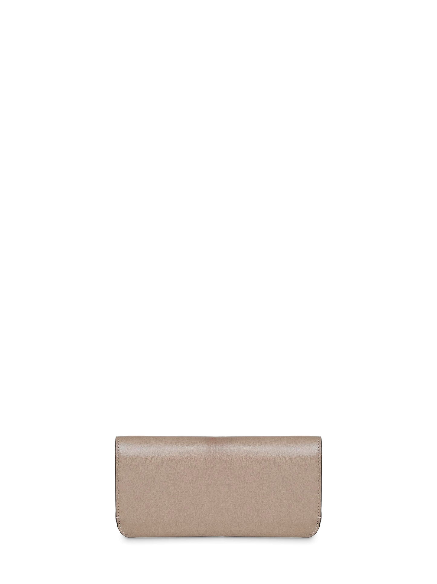 Fendi Women Dove Grey Leather Fendi Way Continental Wallet FENDI