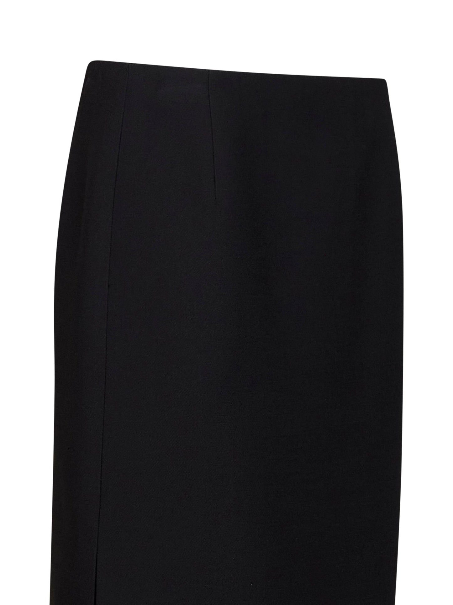 Fendi Women Black Wool And Silk Midi Pencil Skirt FENDI