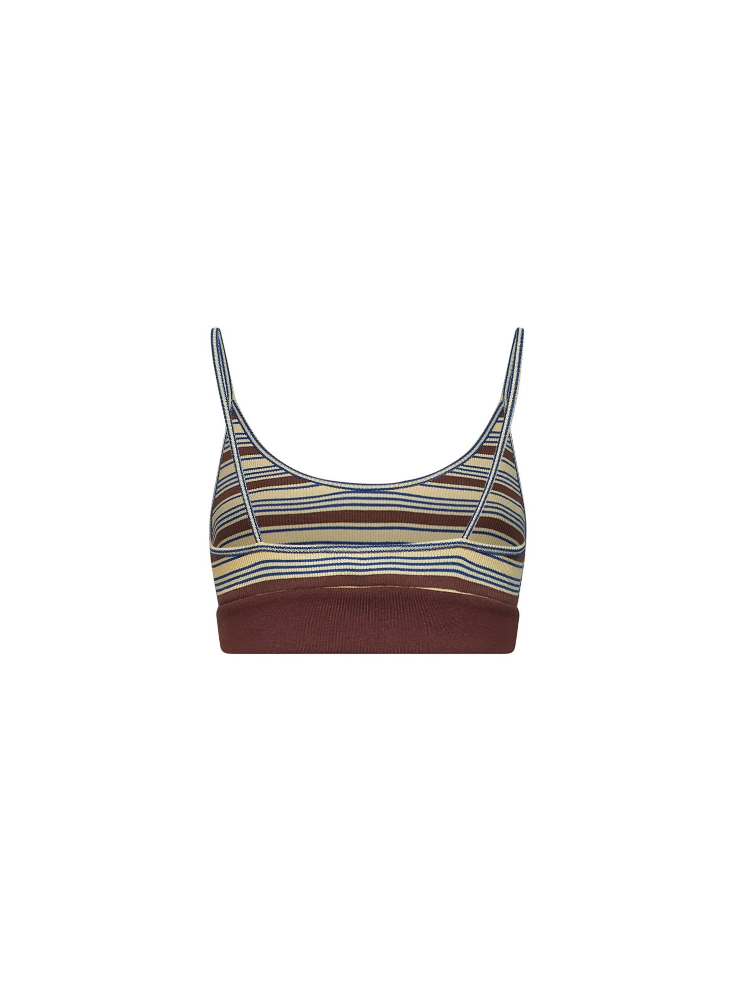 Fendi Women Multicolor Striped Cotton Knit Bralette Top FENDI