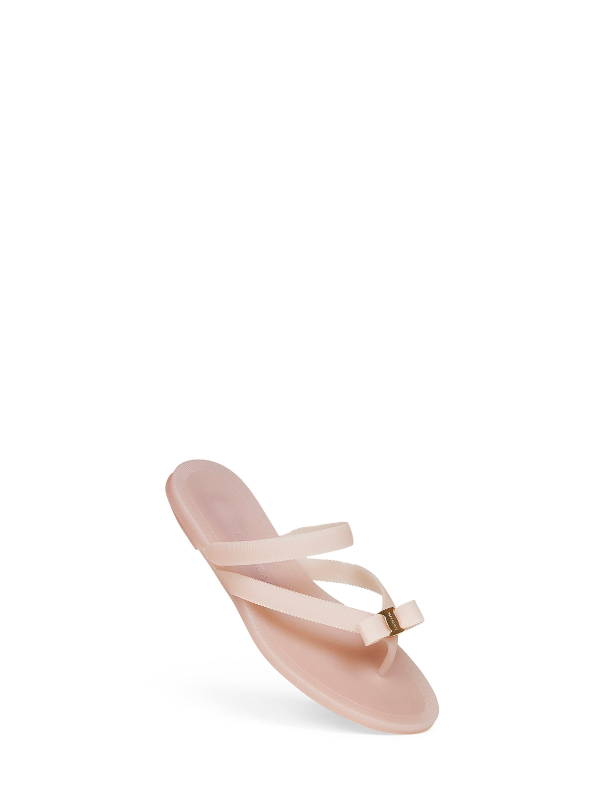 Ferragamo Women Pink Rubber Vara Bow Thong Sandals FERRAGAMO