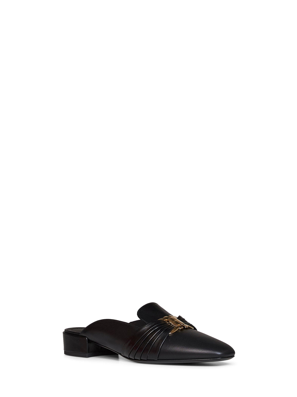Ferragamo Women Black Corby Mules With Gancini Ornament FERRAGAMO