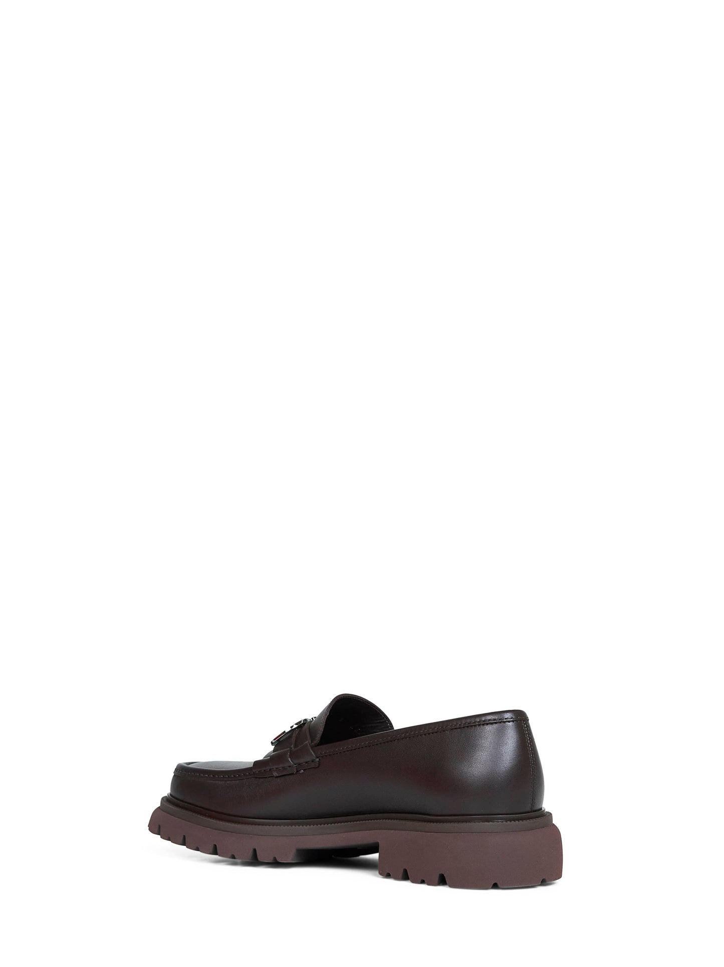 Ferragamo Men Dark Brown Cocoon Loafers With Gancini Ornament FERRAGAMO