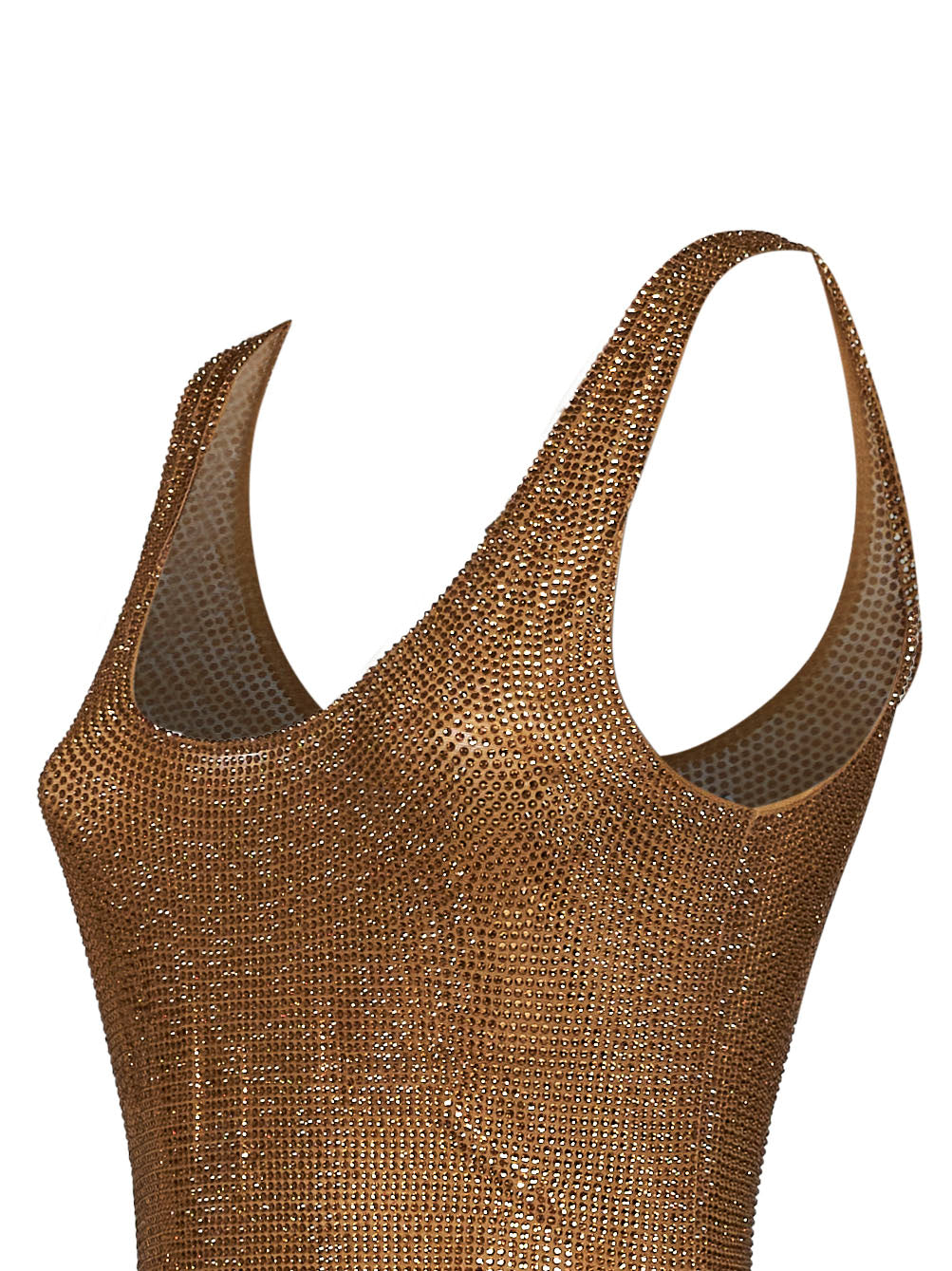 Giuseppe Di Morabito Women Gold Crystal-Embellished Tulle Draped Mini Dress GIUSEPPE DI MORABITO