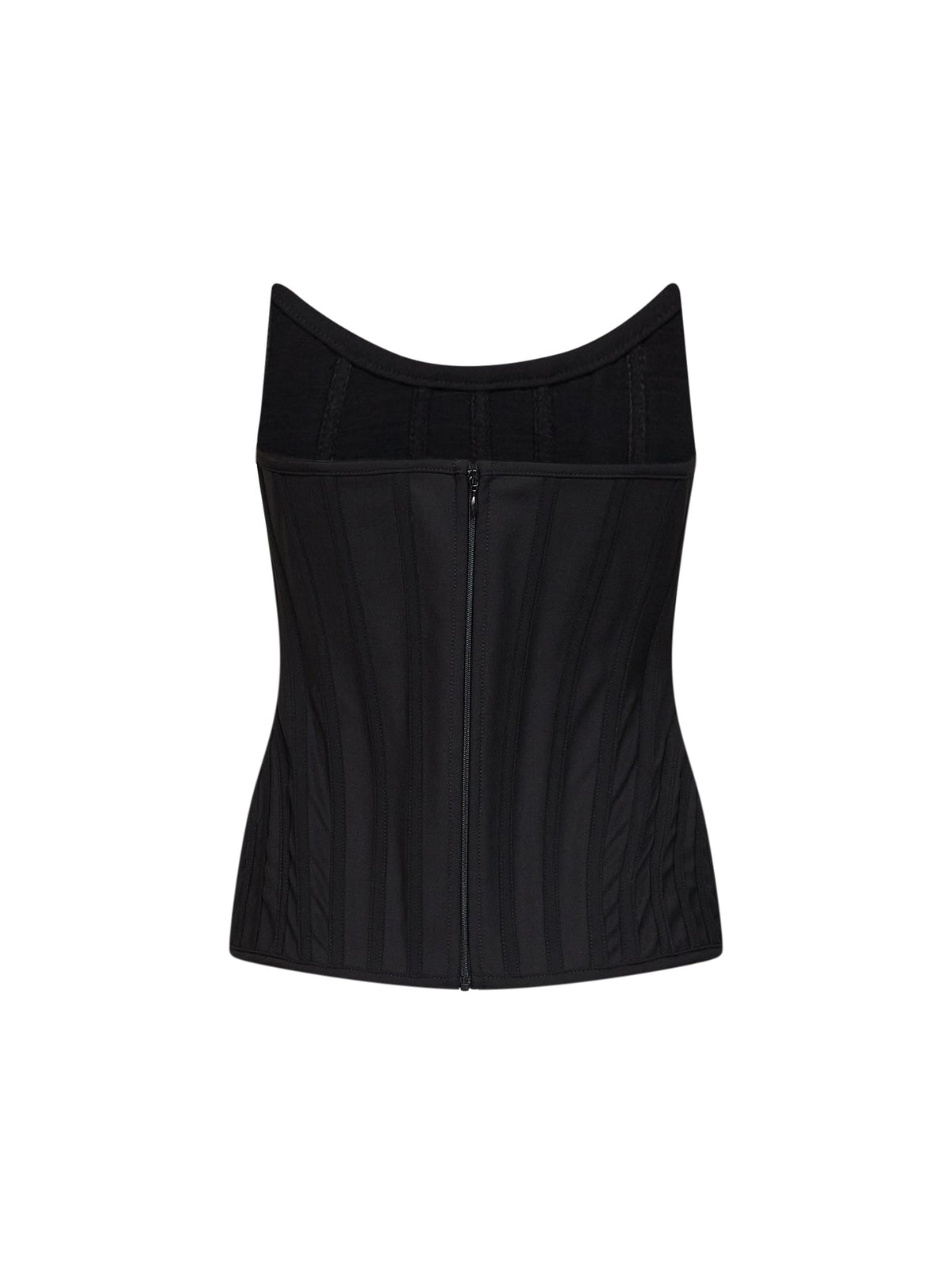 Giuseppe Di Morabito Women Black Stretch Twill Bustier Top GIUSEPPE DI MORABITO