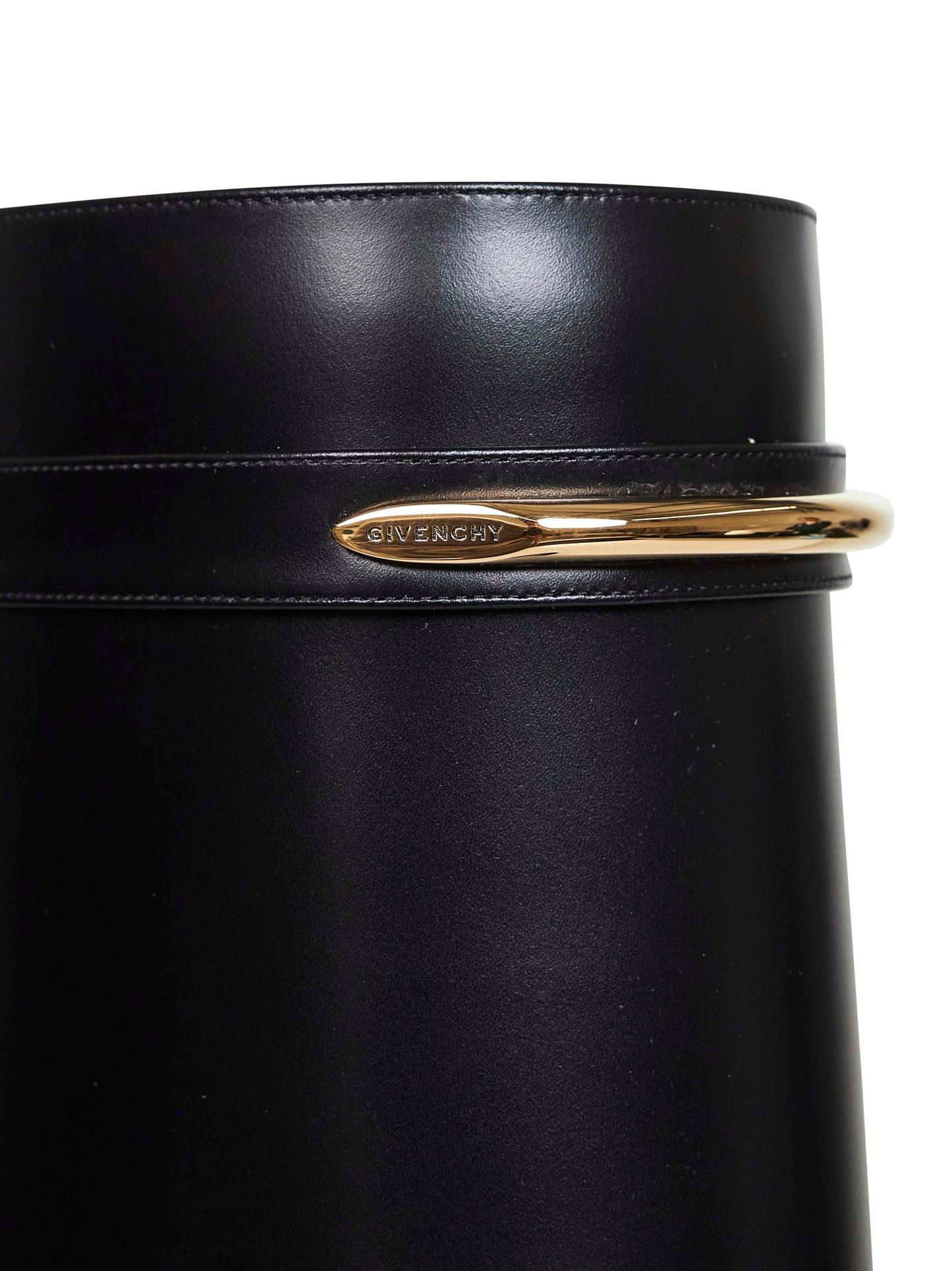 Givenchy Women Black Leather Shark Pinch Knee-High Boots GIVENCHY