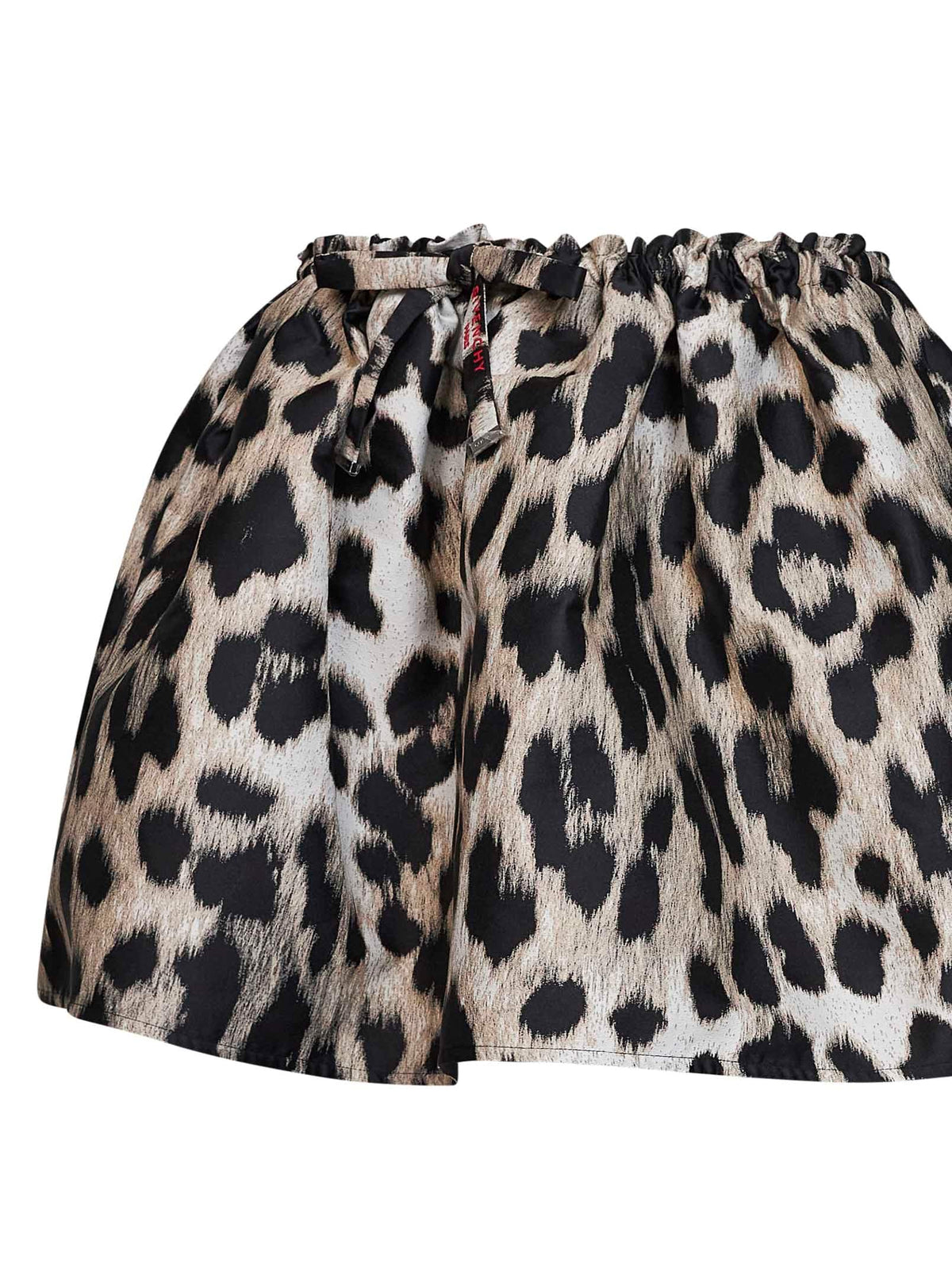 Givenchy Women Givenchy Women Beige Leopard Jacquard Flared Mini Skirt GIVENCHY