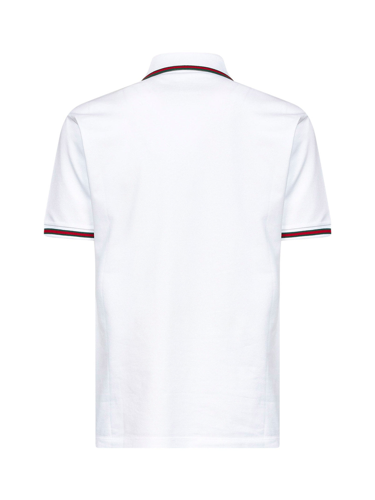 Gucci Men White Stretch Cotton Piqué Embroidered Polo Shirt GUCCI