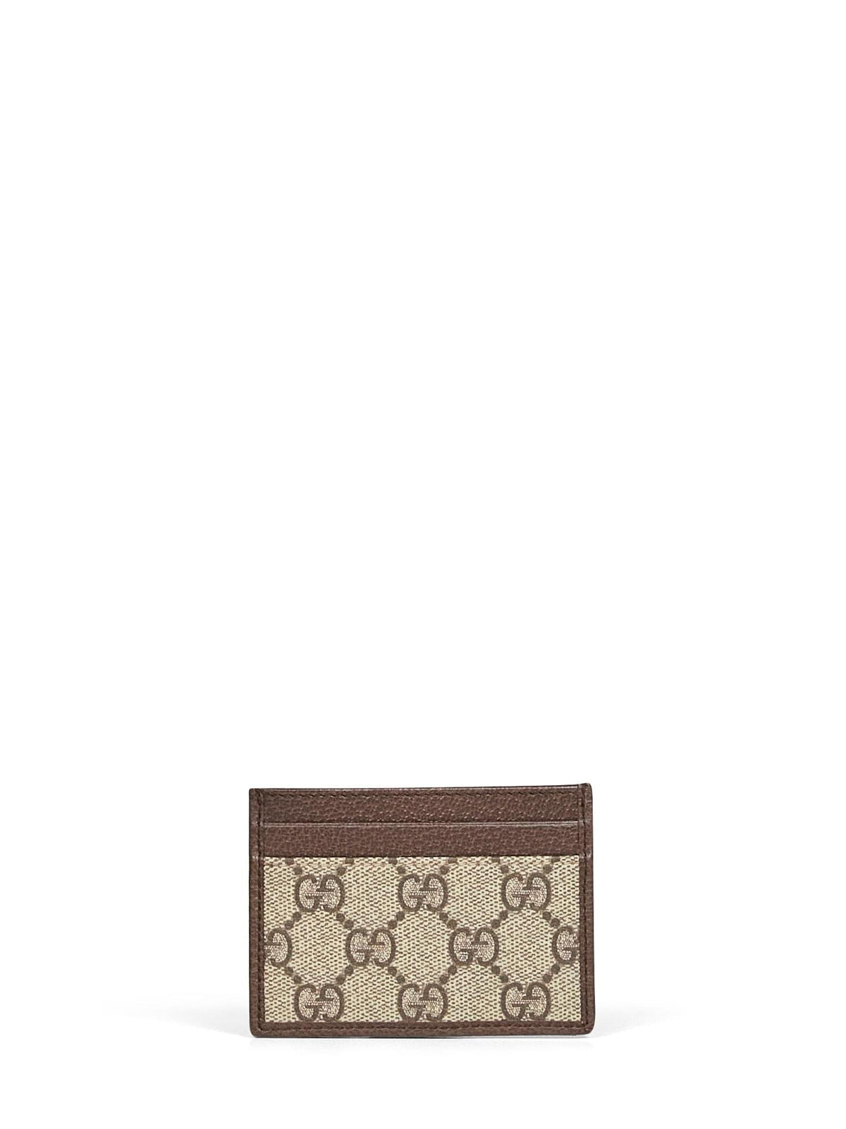 Gucci Women Beige And Dark Brown Ophidia Card Holder GUCCI