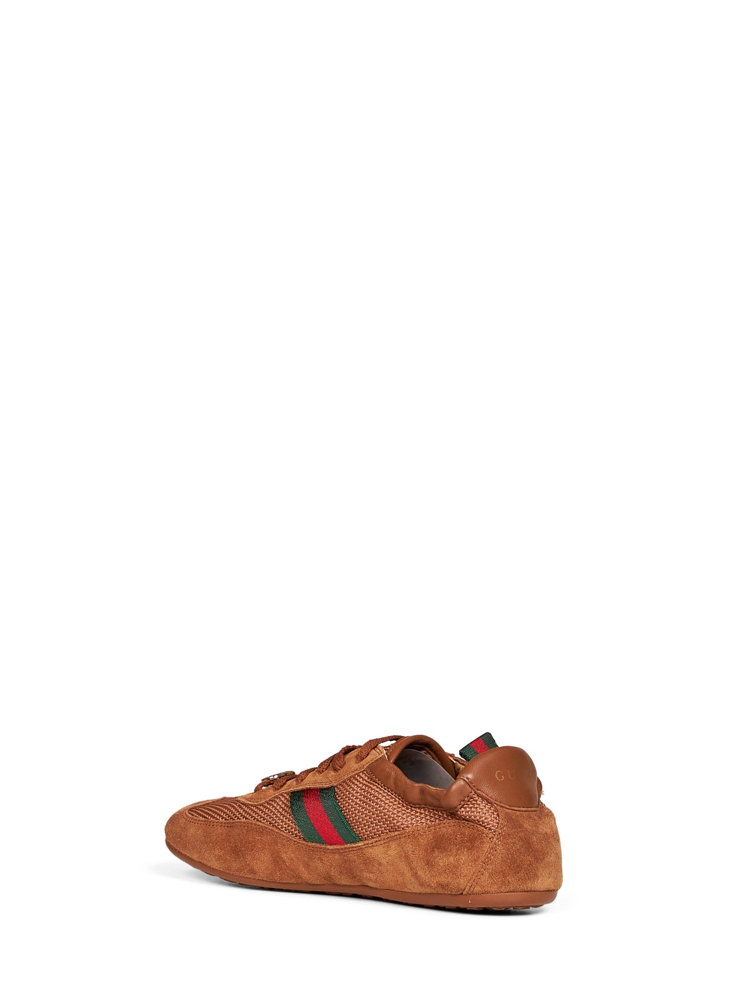 Gucci Women Brown Technical Fabric And Suede Gucci Shift Sneakers GUCCI
