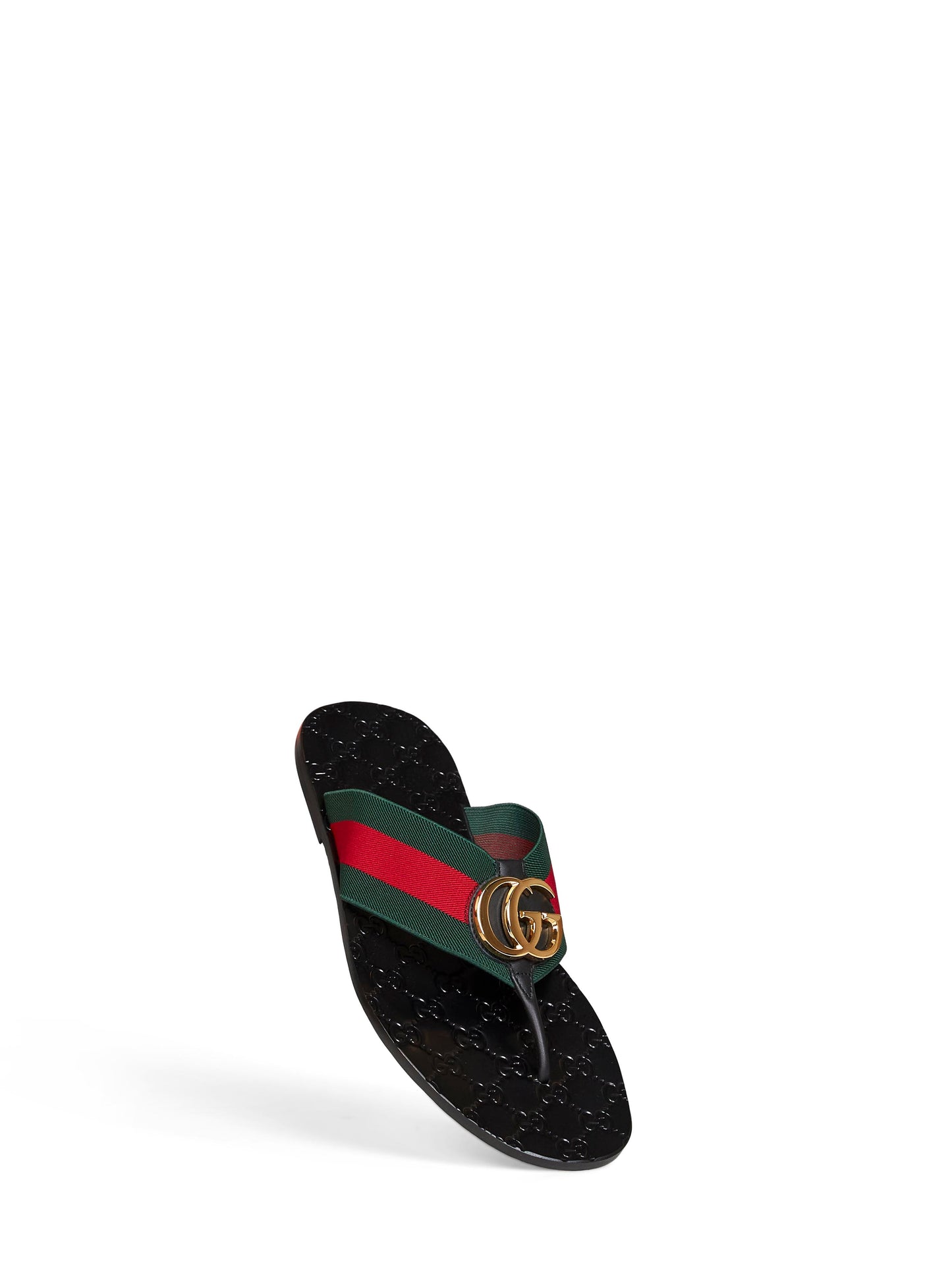 Gucci Men Leather And Web Ribbon Riviera Thong Sandals GUCCI