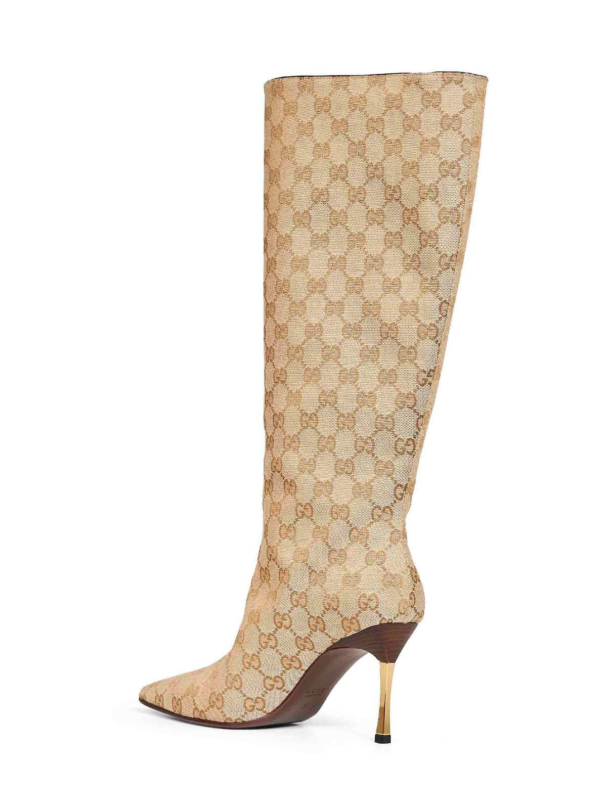 Gucci Women Beige Gg Canvas Bombshell Boots GUCCI