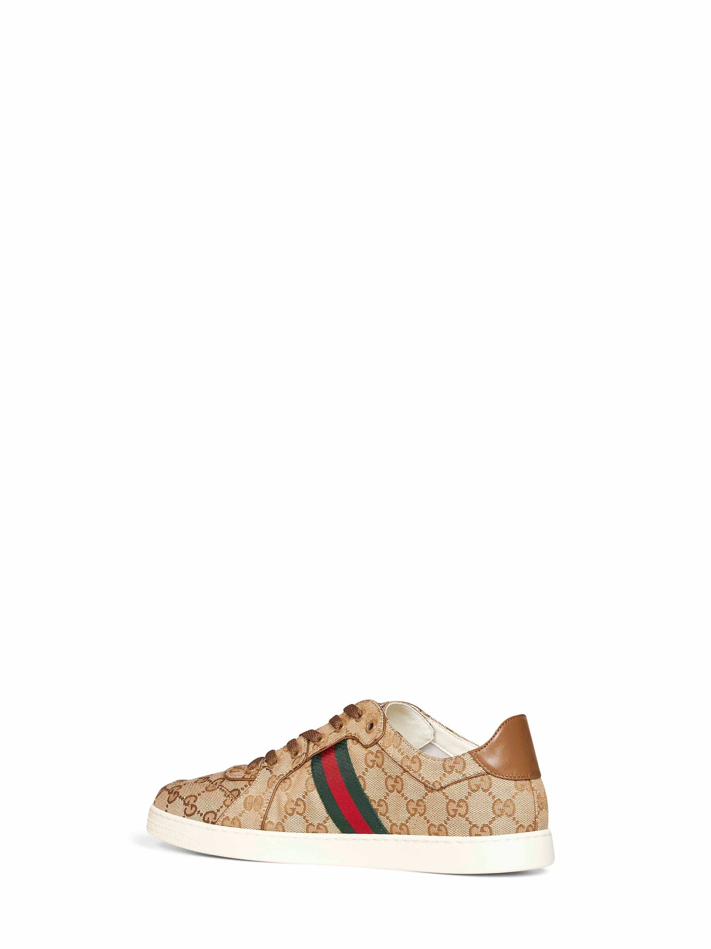 Gucci Men Sand And Dark Brown Gg Canvas Stretch Low-Top Sneakers GUCCI