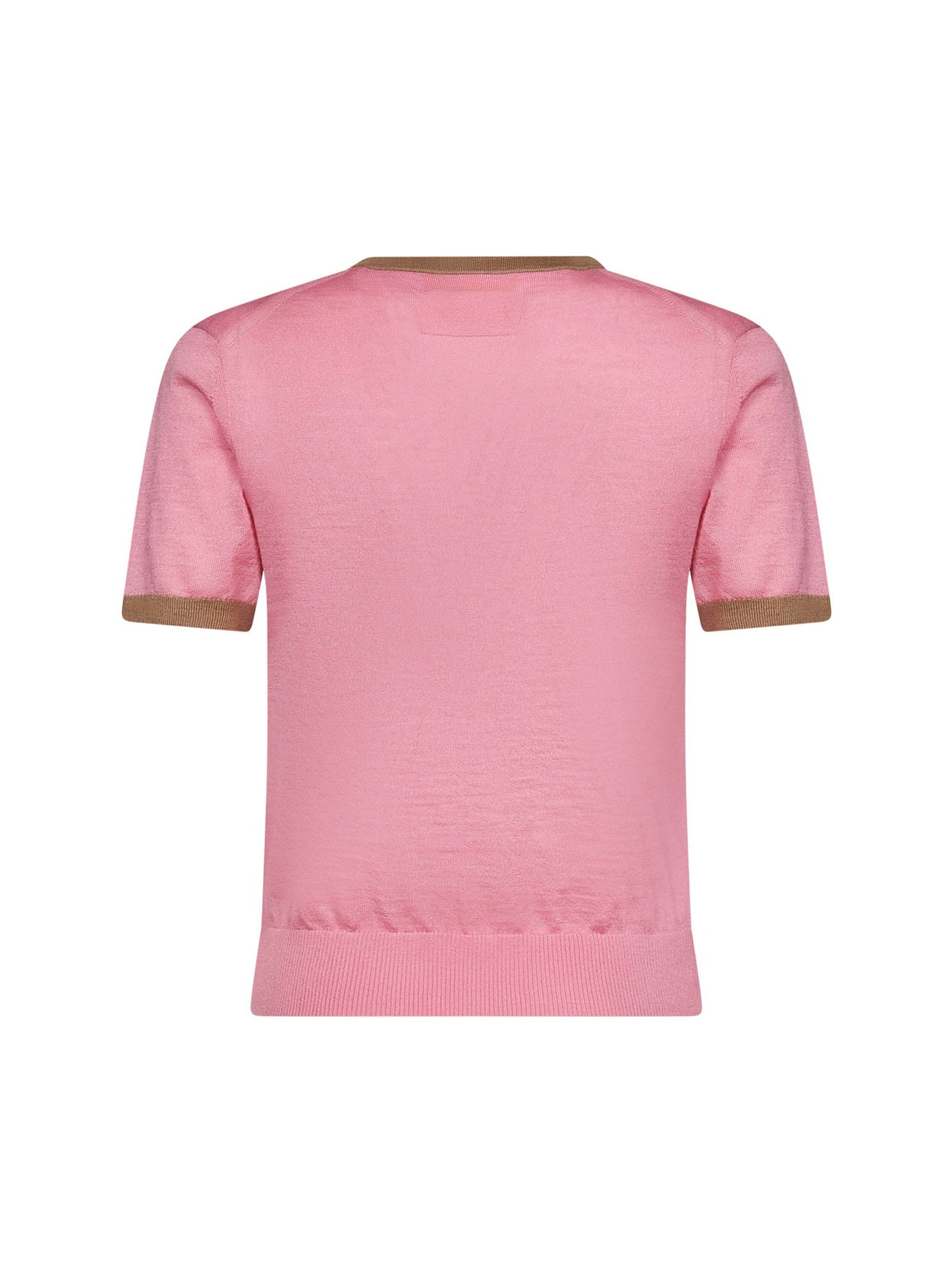 Guest In Residence Women Pink Cashmere Knit Airy Ringer T-Shirt GUEST IN RESIDENCE