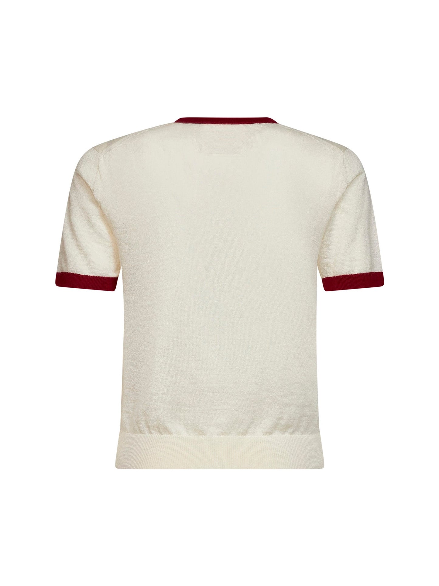 Guest In Residence Women Cream Cashmere Knit Airy Ringer T-Shirt GUEST IN RESIDENCE