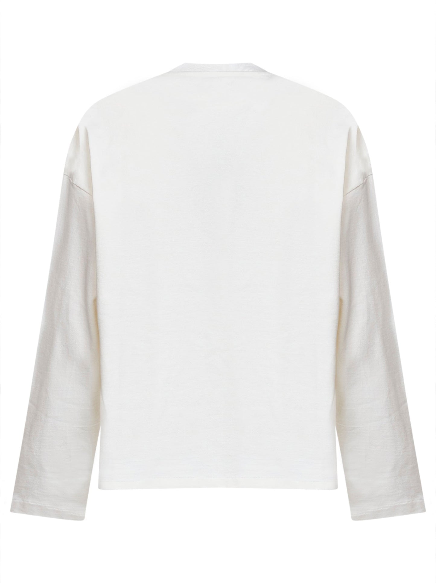 Jil Sander Men Porcelain Stiff Cotton Jersey Logo T-Shirt JIL SANDER