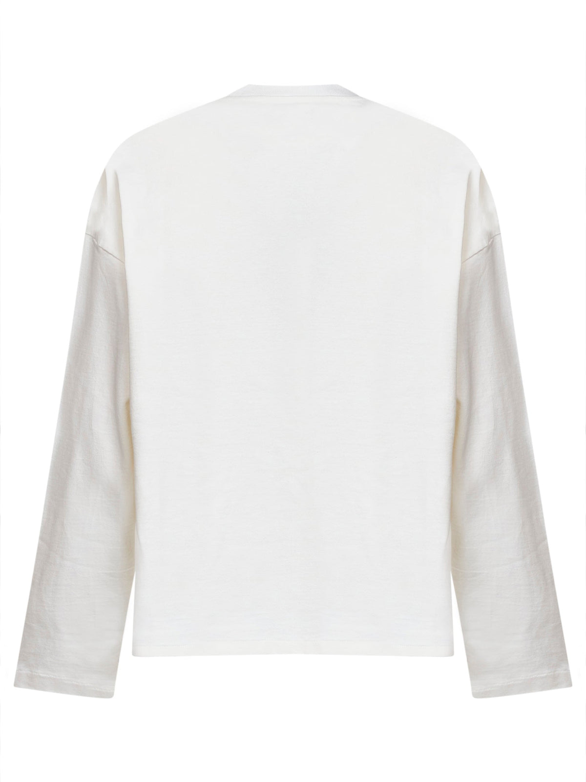 Jil Sander Men Porcelain Stiff Cotton Jersey Logo T-Shirt JIL SANDER