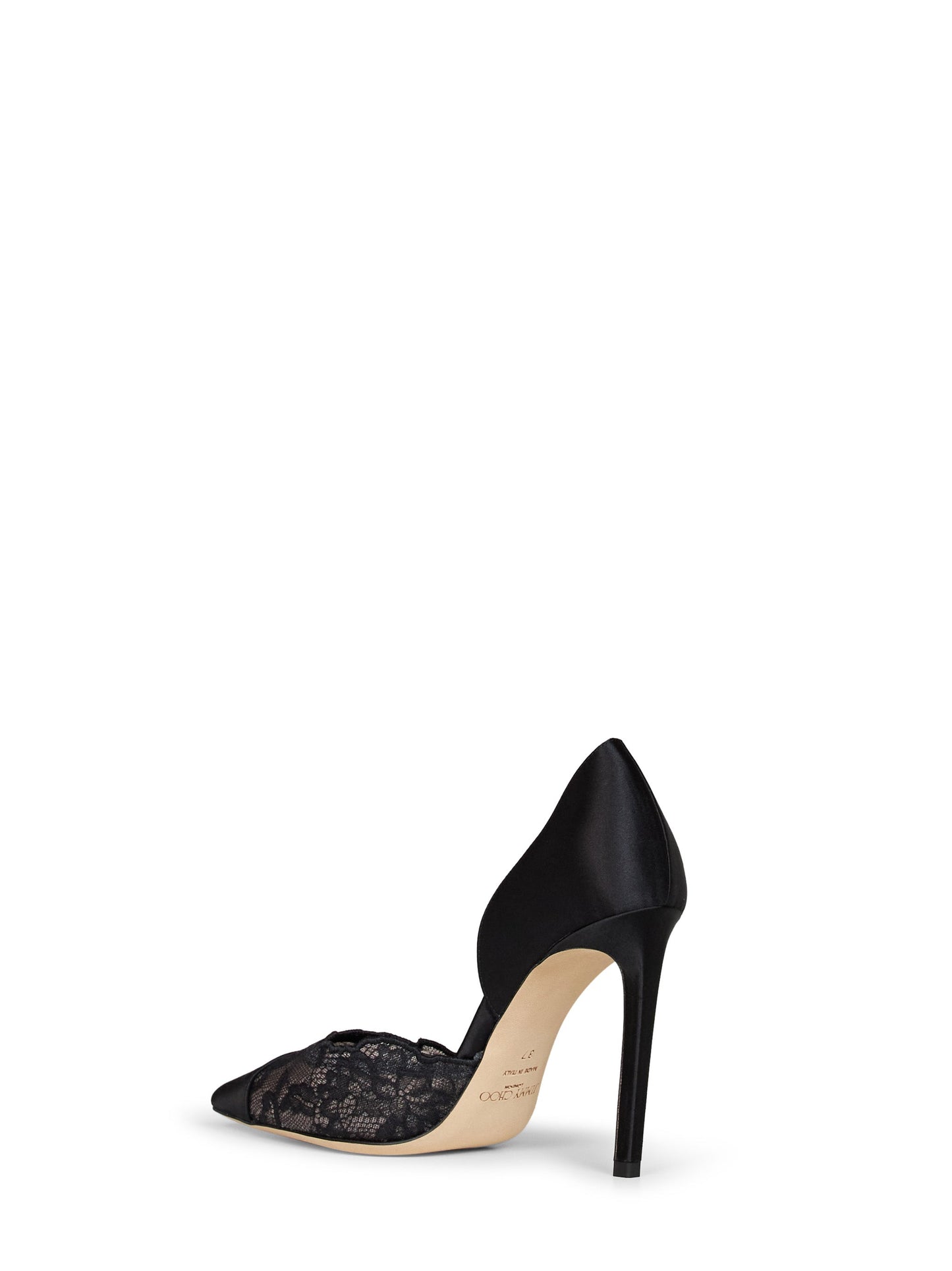 Jimmy Choo Women Black Lace And Satin Brigitte 100 Pumps JIMMY CHOO