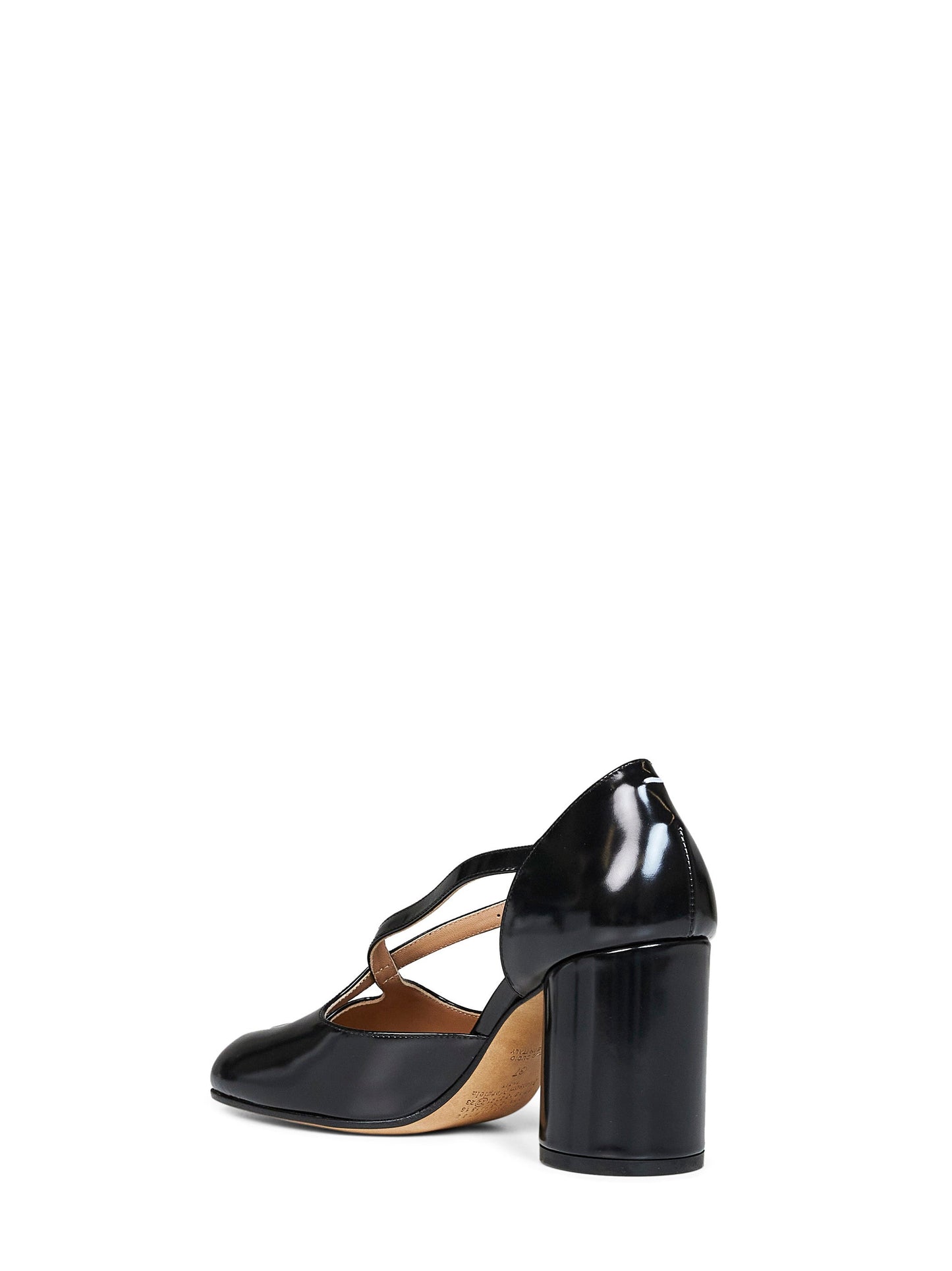 Maison Margiela Women Black Glossy Leather Tabi Pumps MAISON MARGIELA