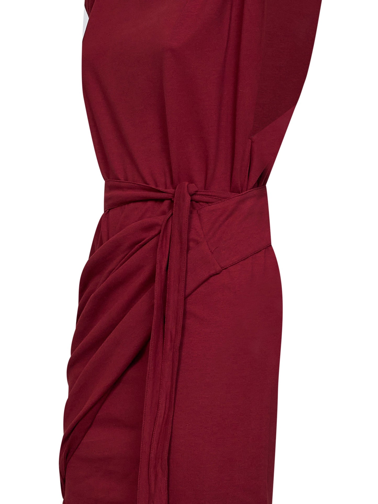 Marant Etoile Women Dark Burgundy Jersey Marielle Draped Mini Dress ISABEL MARANT ETOILE