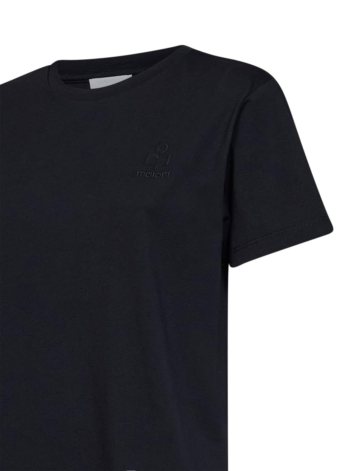 Marant Etoile Women Black Cotton Jersey Aby Logo T-Shirt ISABEL MARANT ETOILE