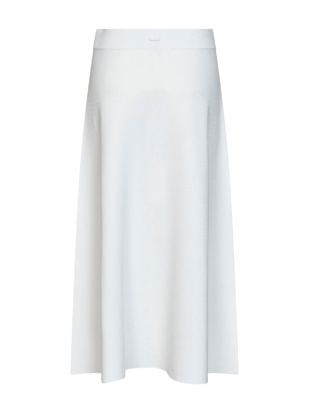 Max Mara Women White Viscose Crepe Mxmfuggito Flared Midi Skirt MAX MARA