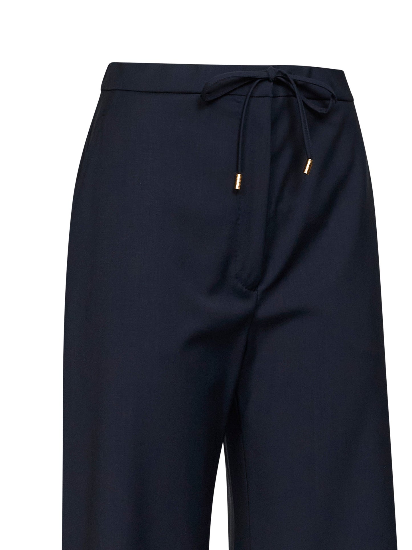 Max Mara Studio Women Blue Mstcrisma Wide-Leg Trousers MAX MARA STUDIO