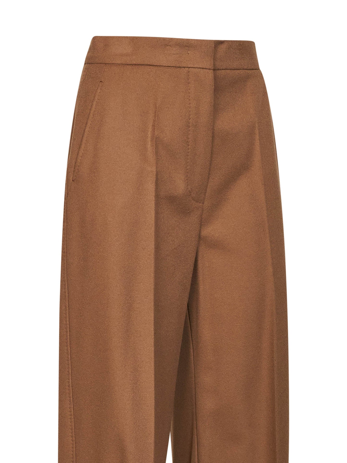 Max Mara Studio Women Chestnut Wool Mstmarengo Culotte Trousers MAX MARA STUDIO