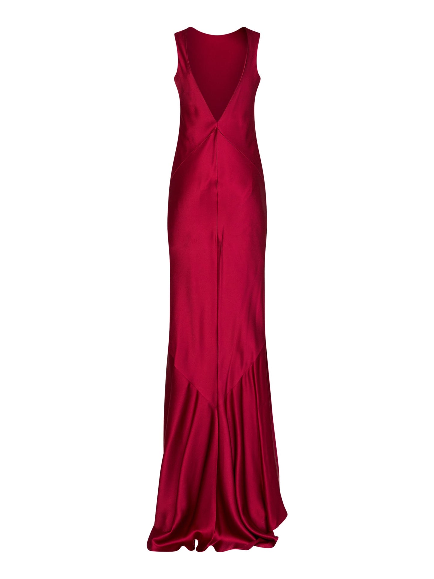 Max Mara Studio Women Pomegranate Redenvers Satin Mserum Long Dress MAX MARA STUDIO