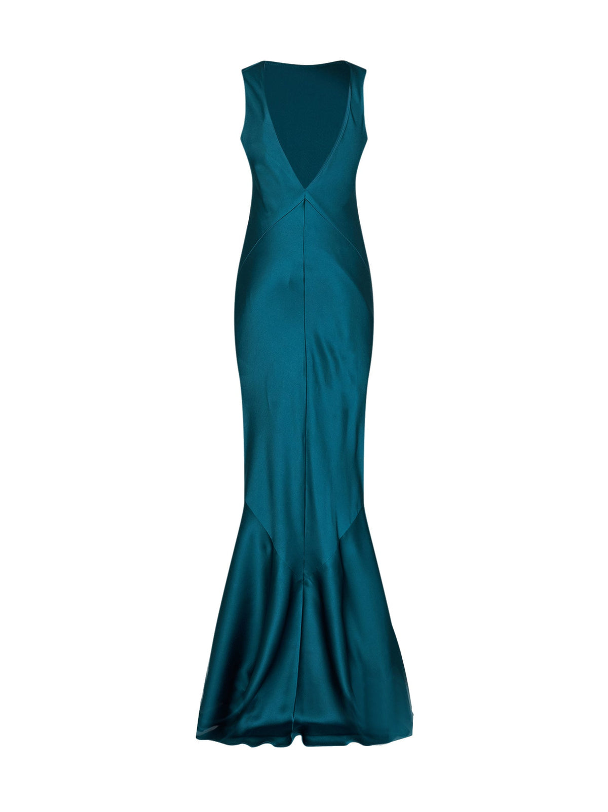Max Mara Studio Women Oil Green Envers Satin Mserum Long Dress<Br/> MAX MARA STUDIO
