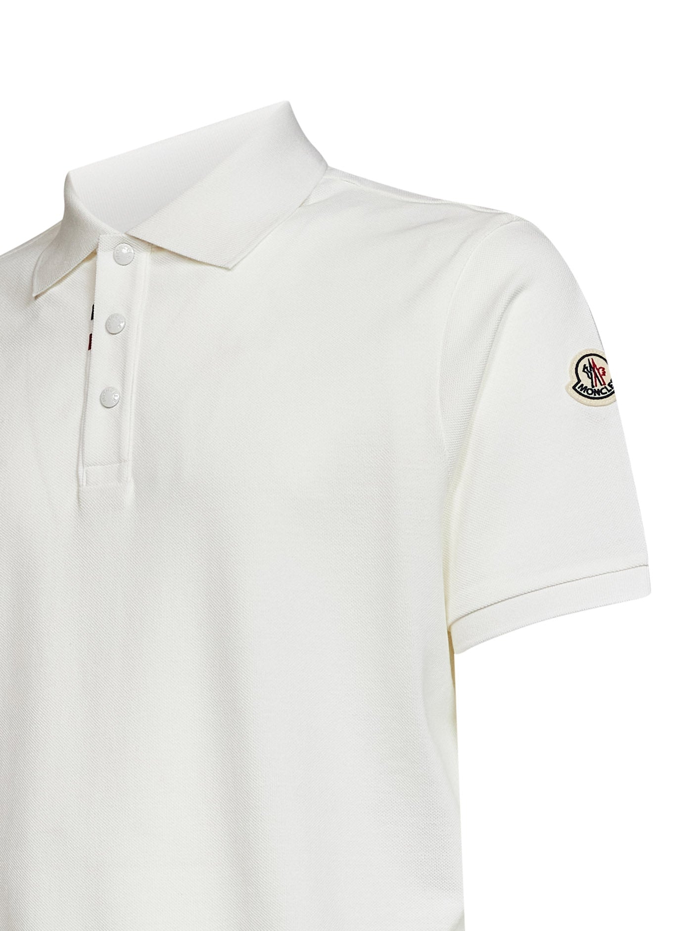 Moncler Men Natural Cotton Piqué Polo Shirt With Logo MONCLER