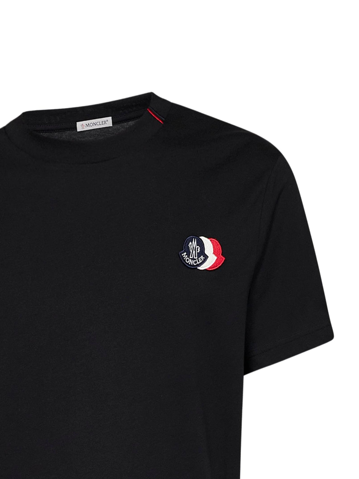 Moncler Men Black Cotton Jersey Logo T-Shirt MONCLER