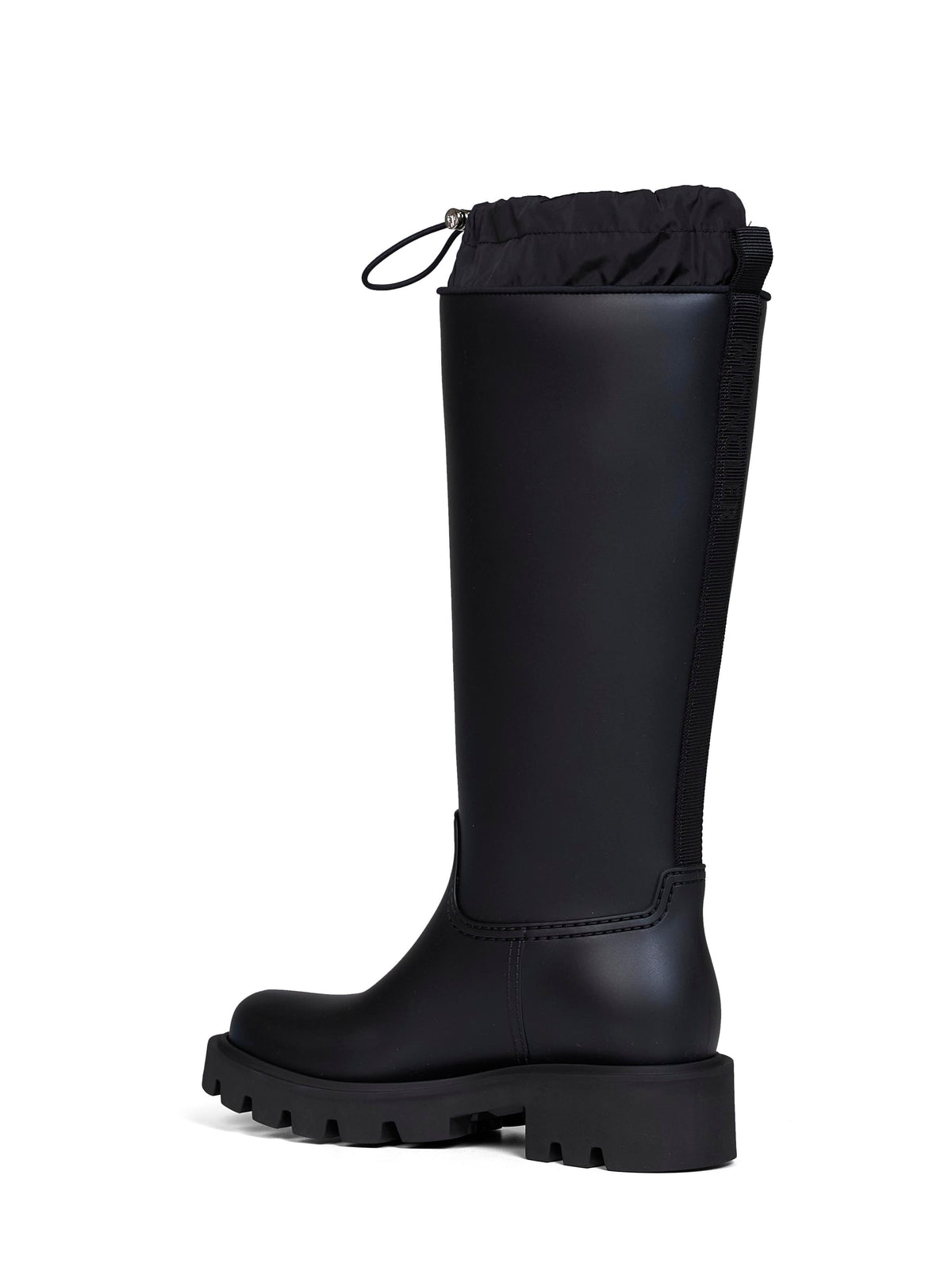 Moncler Women Black Kickstream High Rain Boots MONCLER