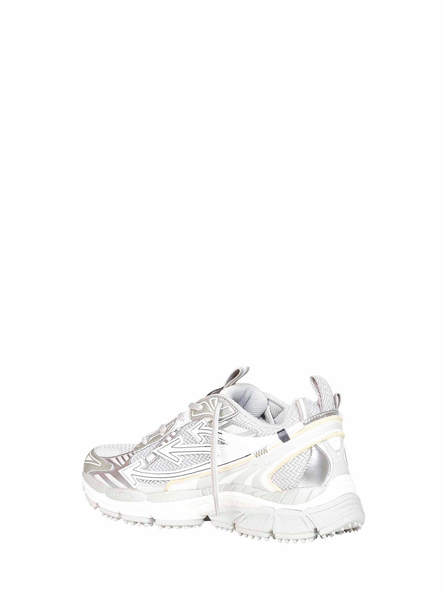 Off White Women Grey And Silver Be Right Back Sneakers OFF-WHITE