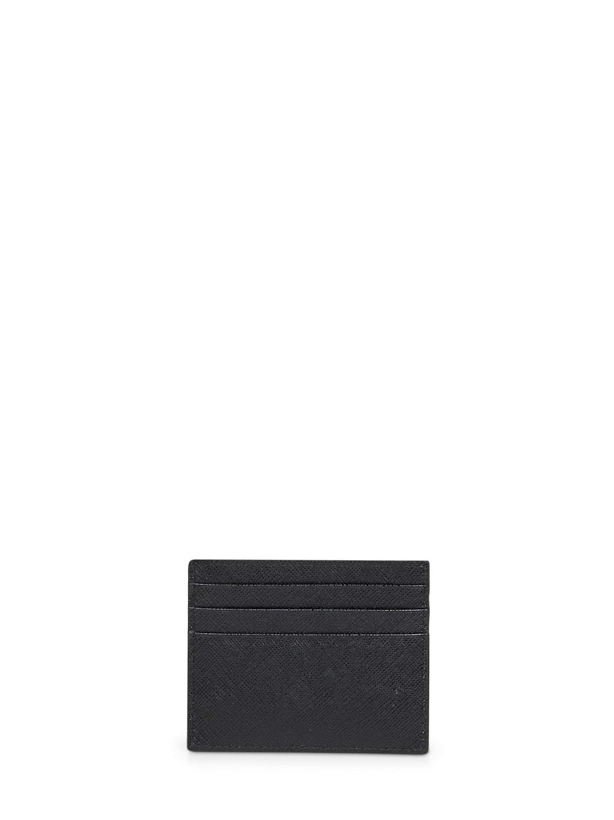 Prada Accessori Pelletteria Women Black Saffiano Leather Card Holder PRADA