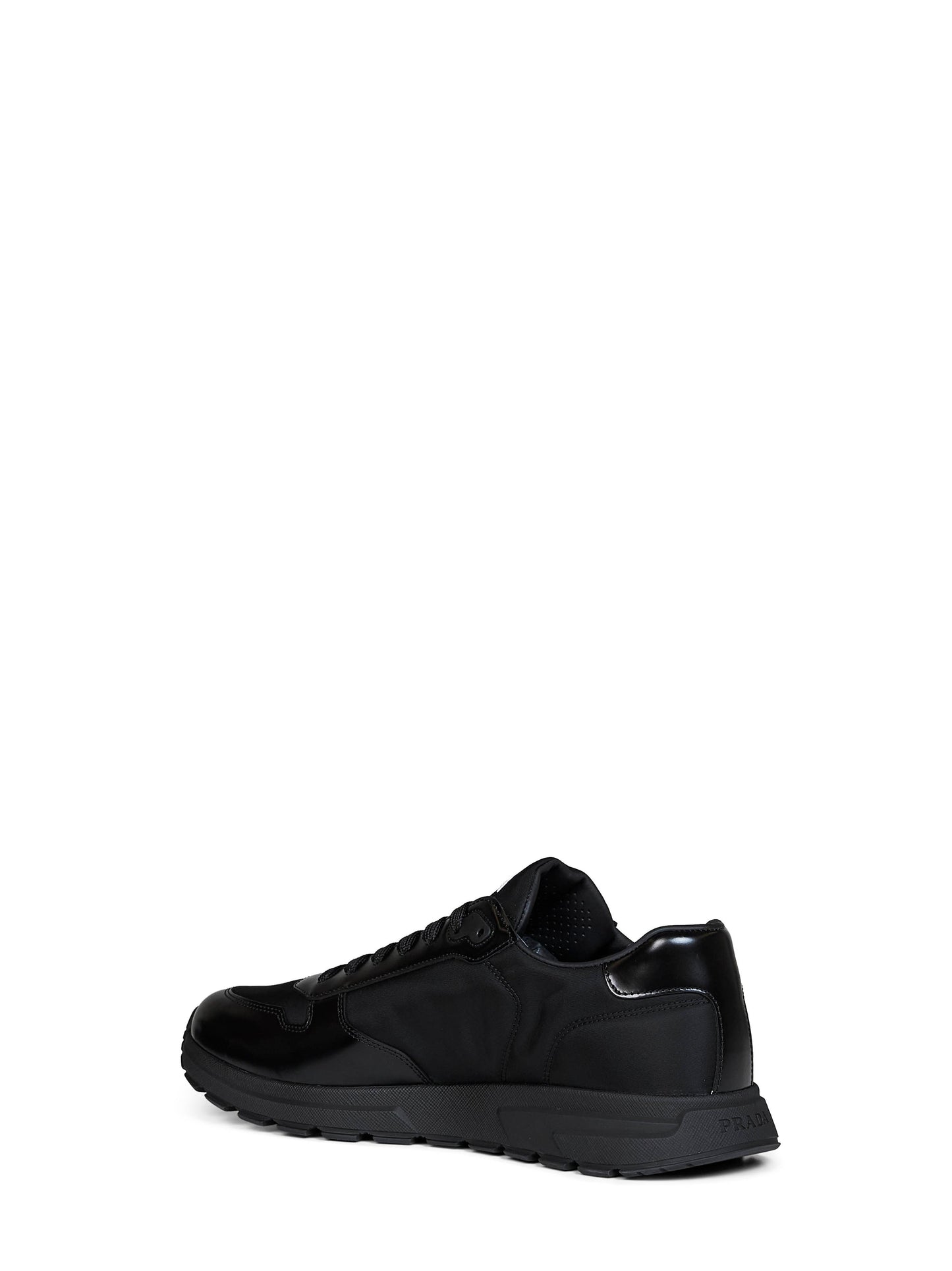 Prada Calzature Men Black Re-Nylon And Brushed Leather Prax 01 Sneakers PRADA