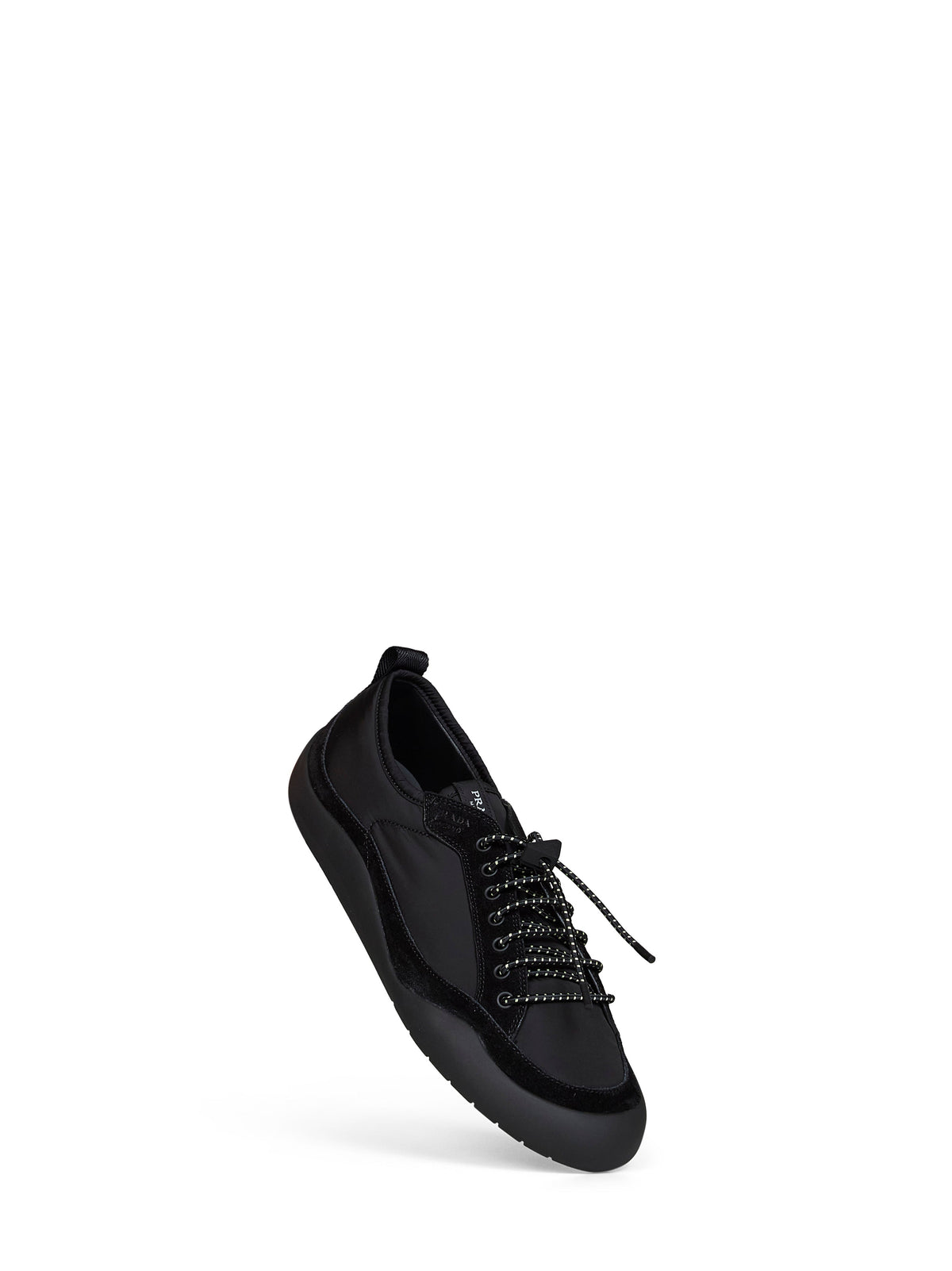 Prada Calzature Men Black Re-Nylon And Suede Speedrock Sneakers PRADA