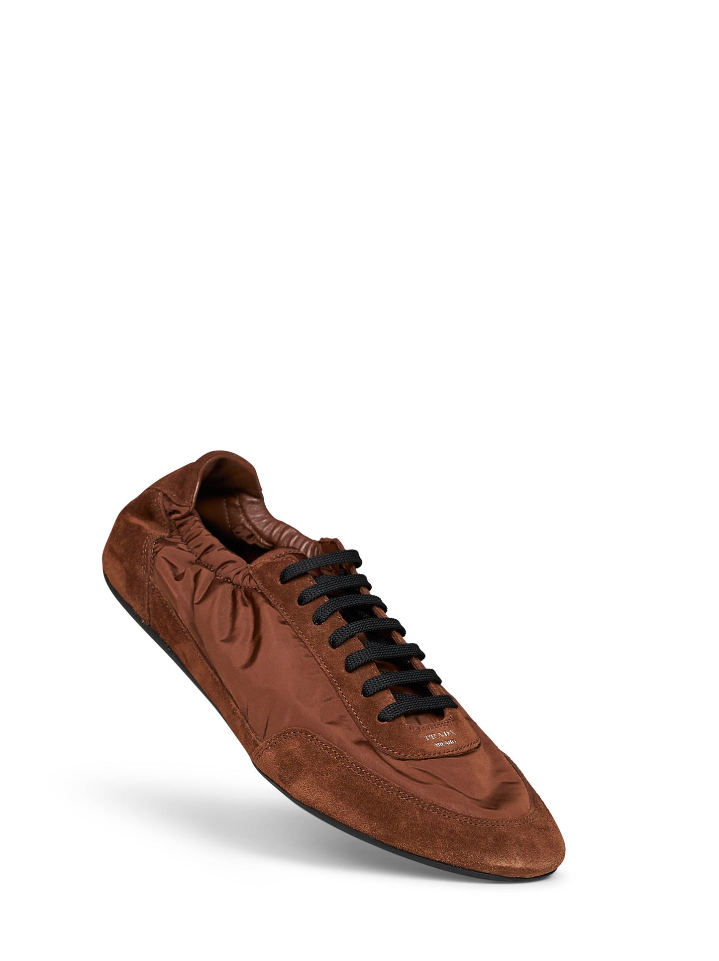 Prada Calzature Men Rosewood Brown Collapse Sneakers PRADA