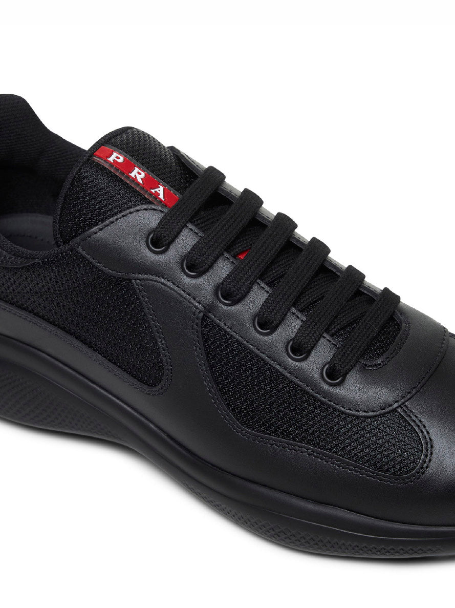 Prada Calzature Men Black Prada America's Cup Sneakers PRADA