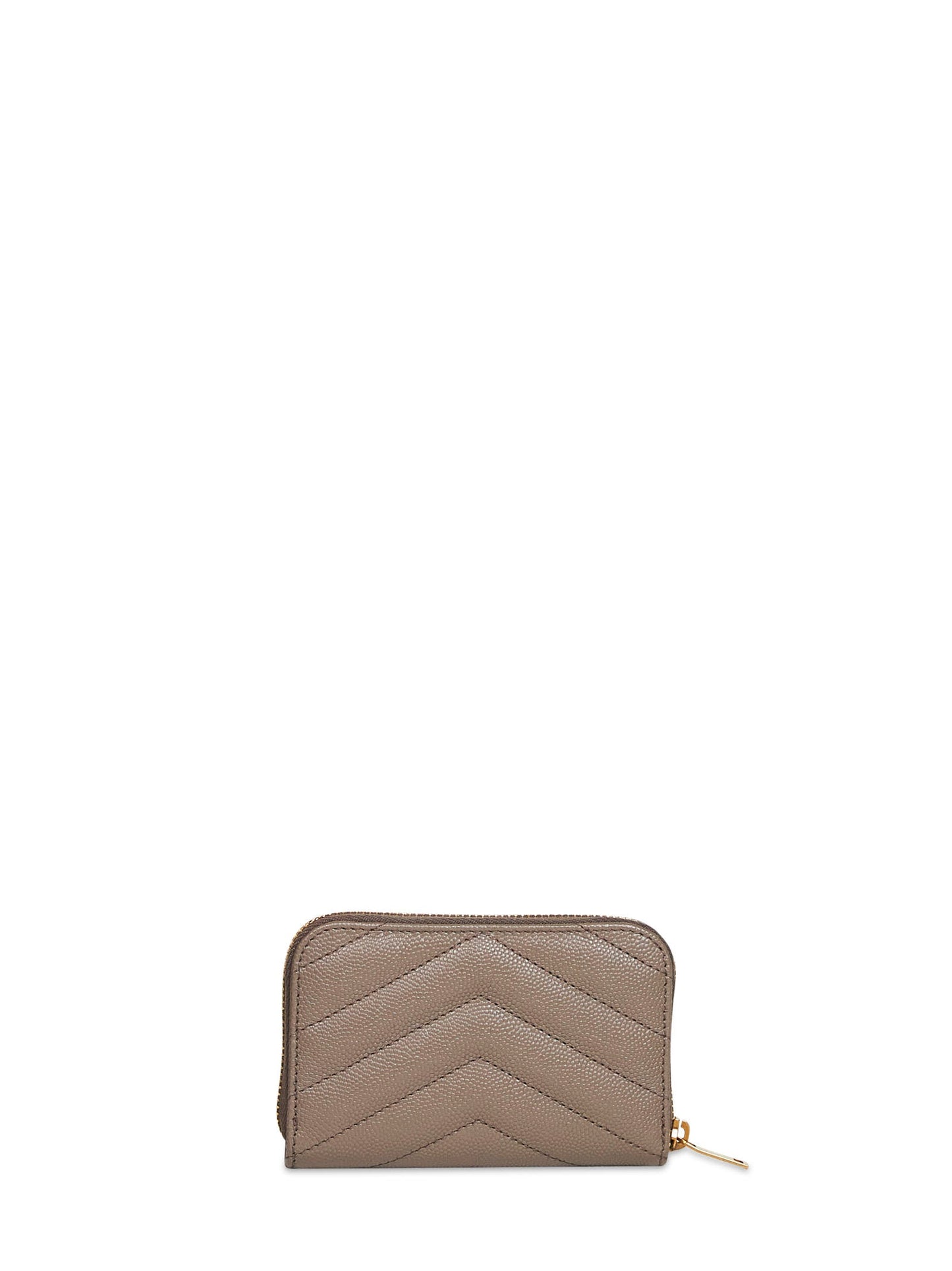Saint Laurent Women Light Taupe Cassandre Zipped Change Purse SAINT LAURENT