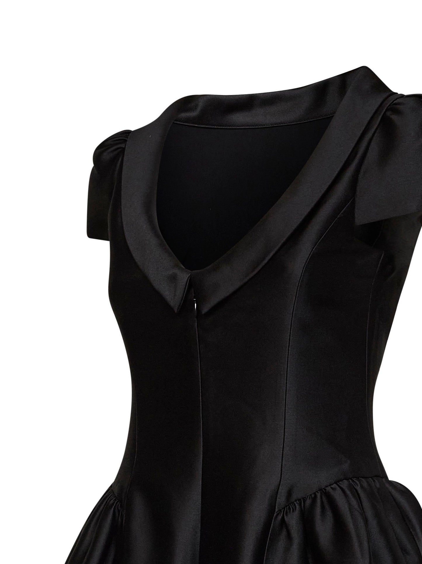 Self Portrait Women Black Taffeta Collared Minidress SELF-PORTRAIT