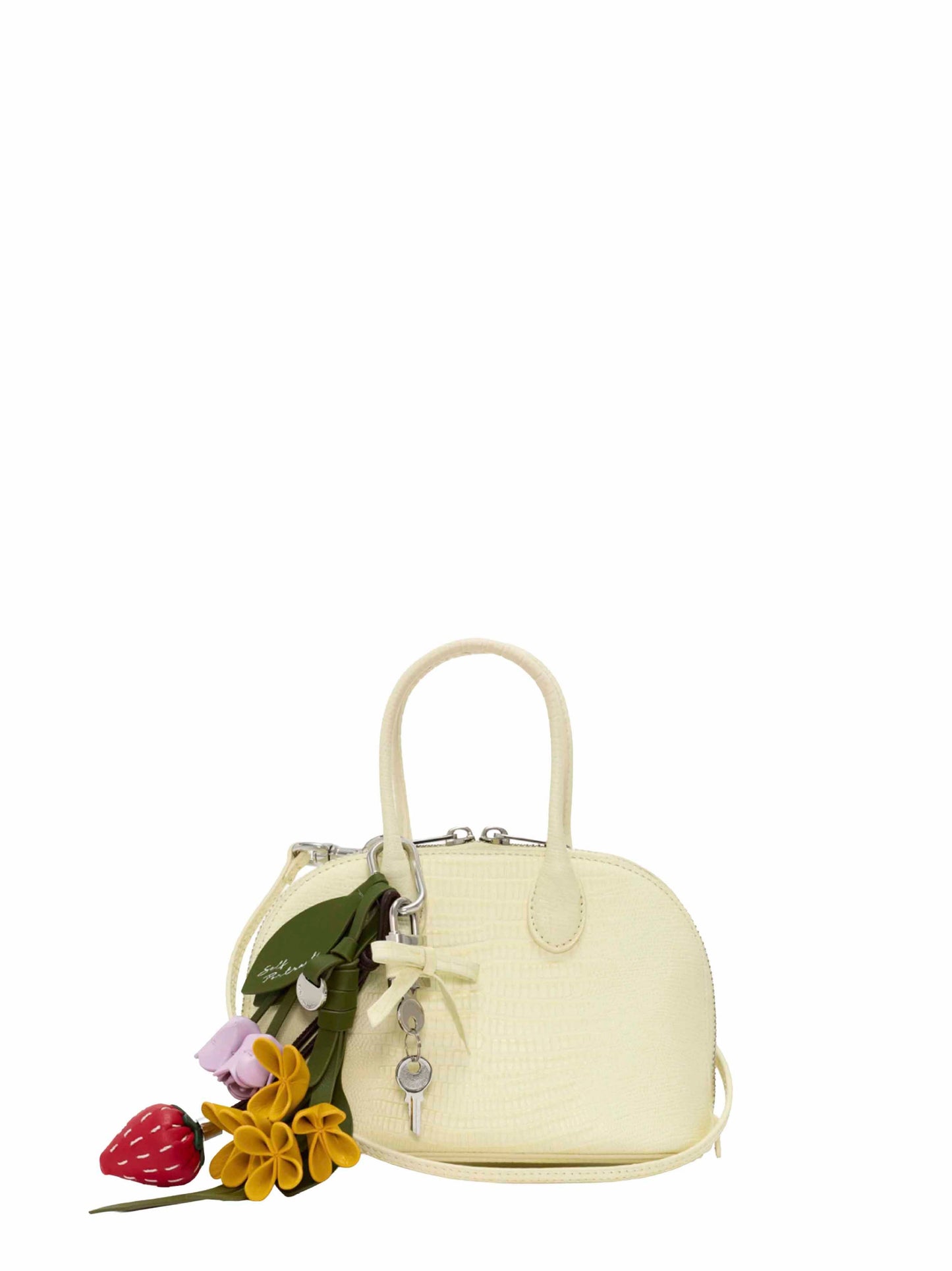 Self Portrait Women Yellow Mini Bag With Shoulder Strap And Charms SELF-PORTRAIT