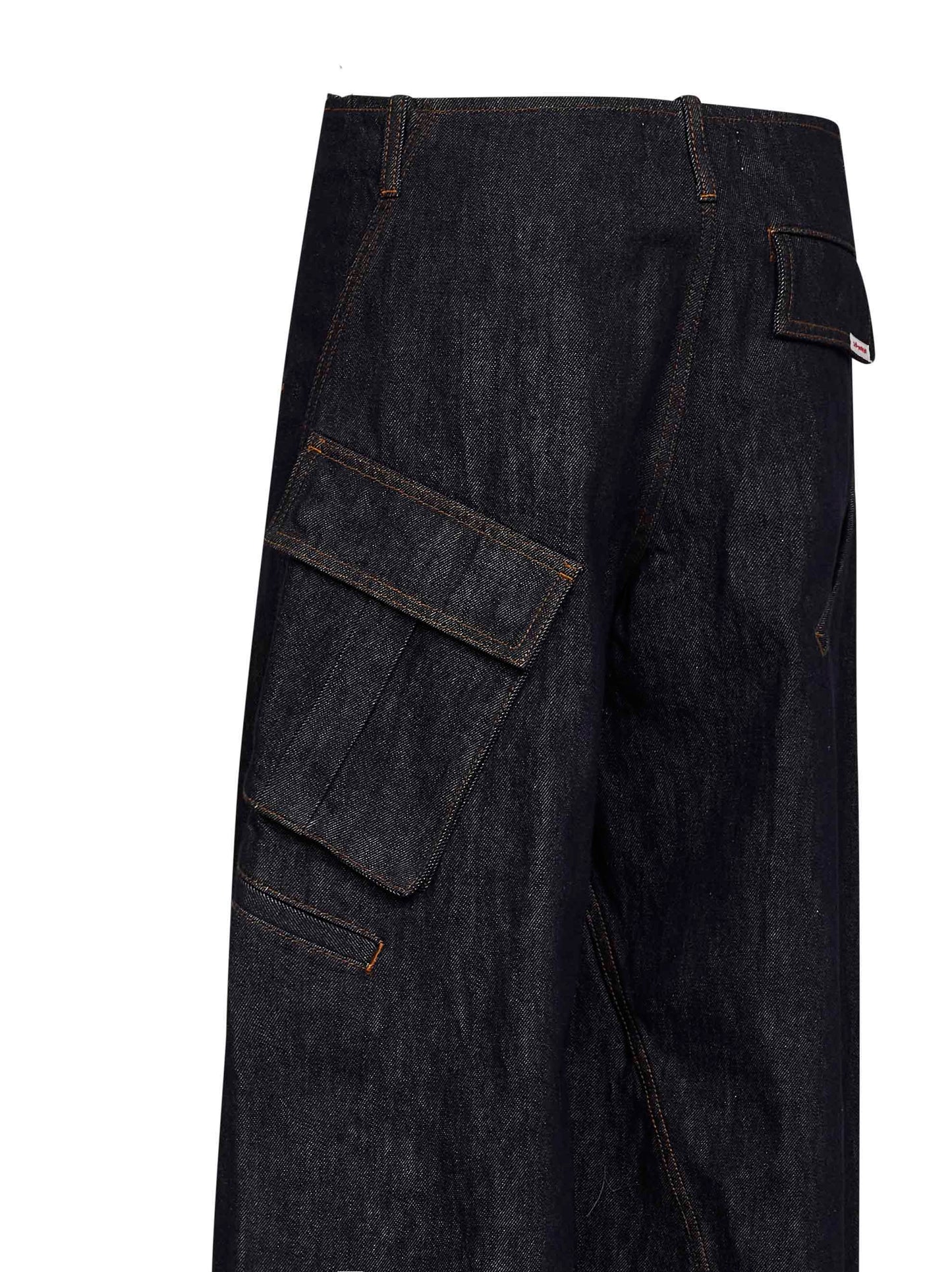 Self Portrait Women Indigo Denim Cargo Jeans SELF-PORTRAIT