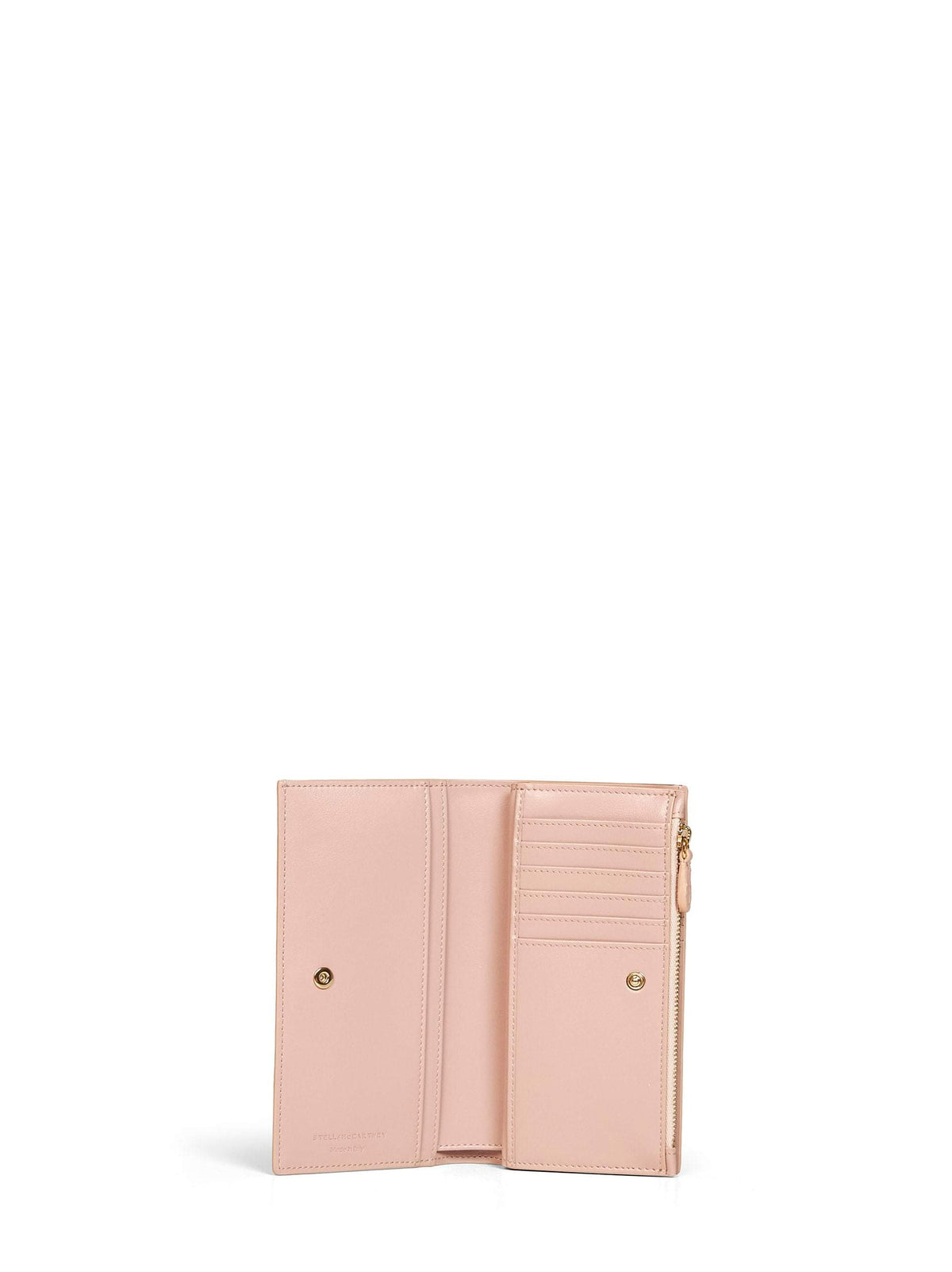 Stella Mccartney Women Blush Pink Logo Vertical Tri-Fold Wallet STELLA MCCARTNEY