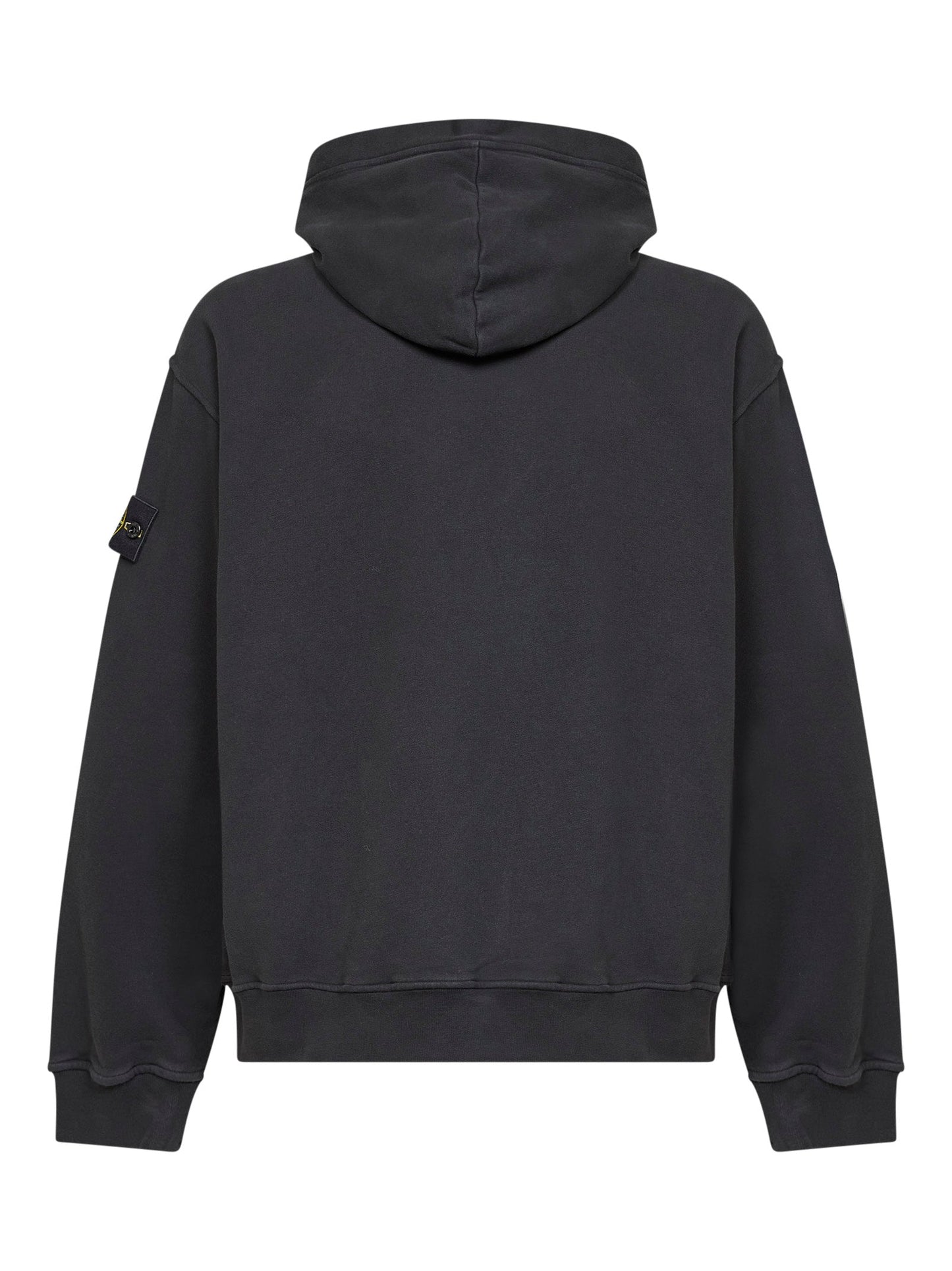 Stone Island Men Black Organic Cotton Hoodie STONE ISLAND