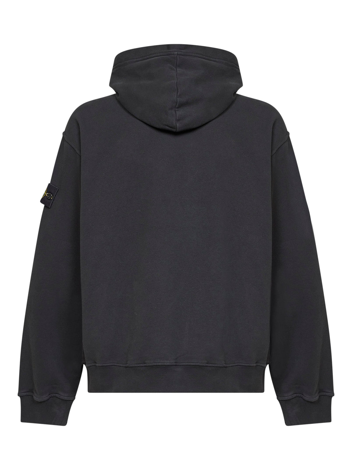 Stone Island Men Black Organic Cotton Hoodie STONE ISLAND