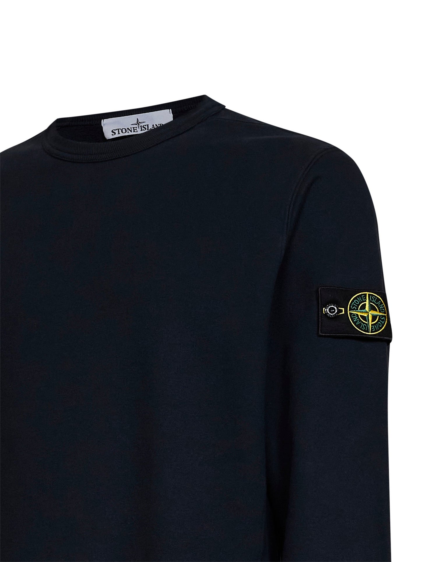 Stone Island Men Blue Organic Stretch Cotton Crewneck Sweatshirt STONE ISLAND