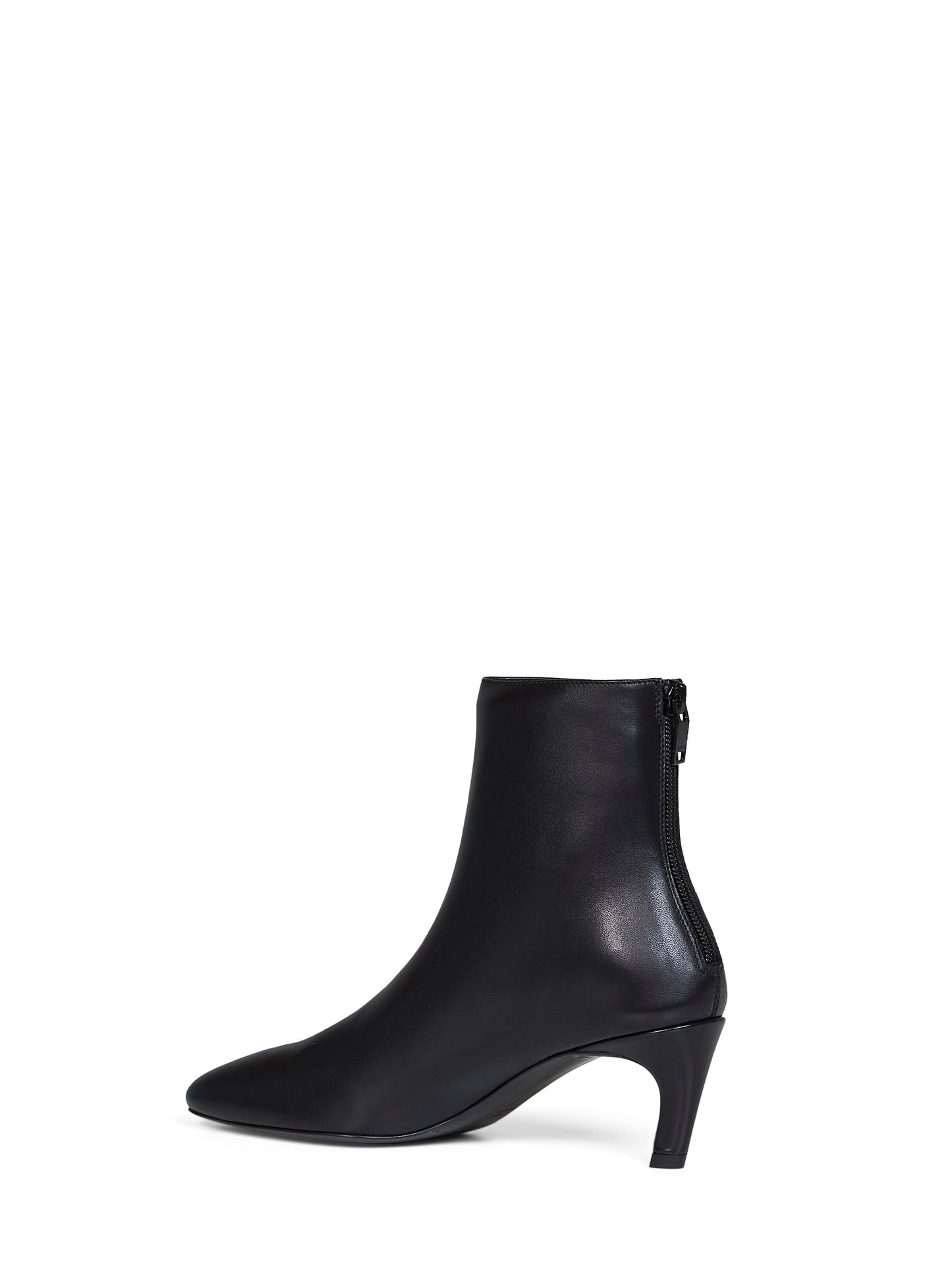 Toteme Women Black Soft Nappa Leather Ankle Boots TOTEME